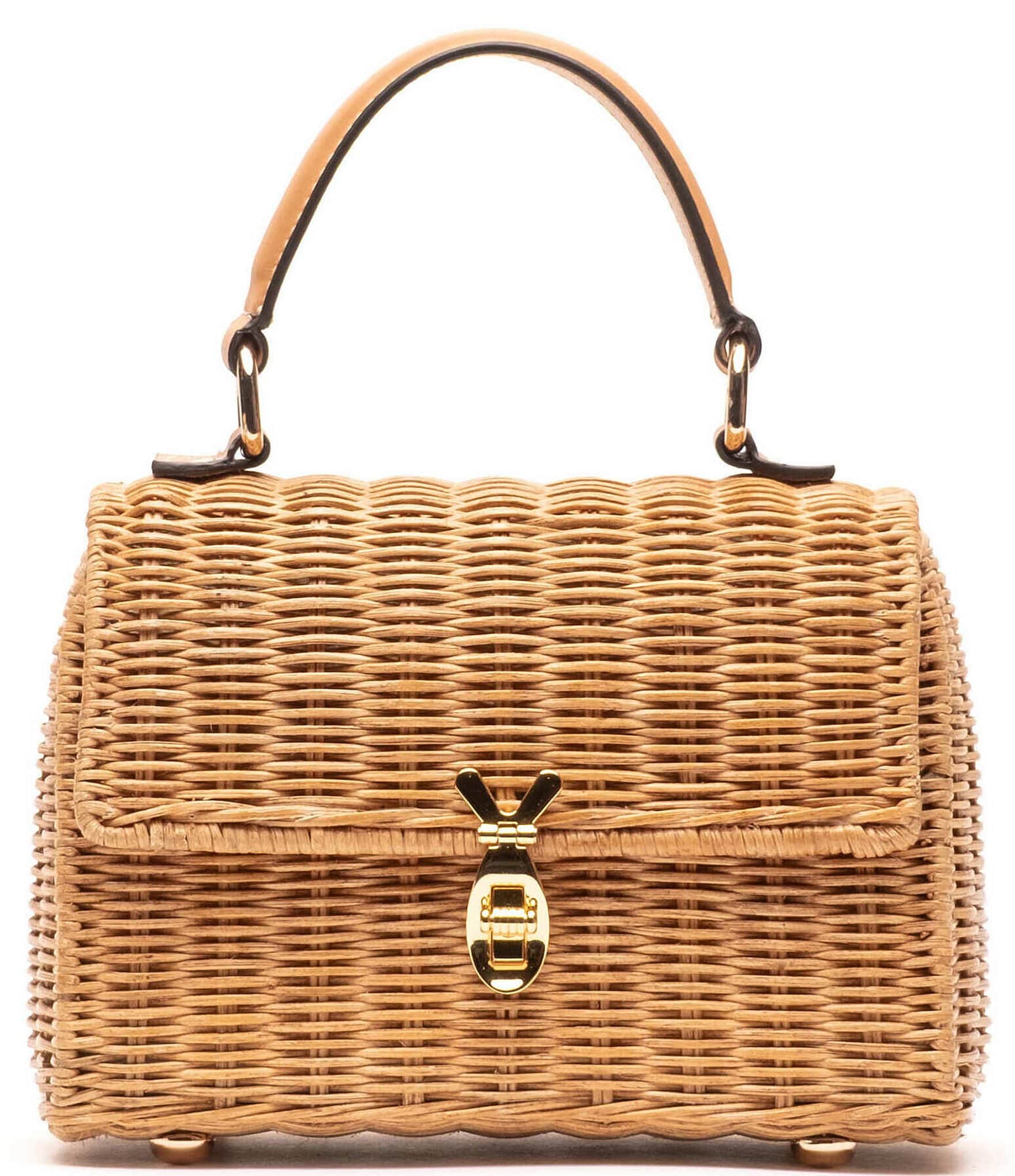 FRANCES VALENTINE Straw Bunny Basket Bag