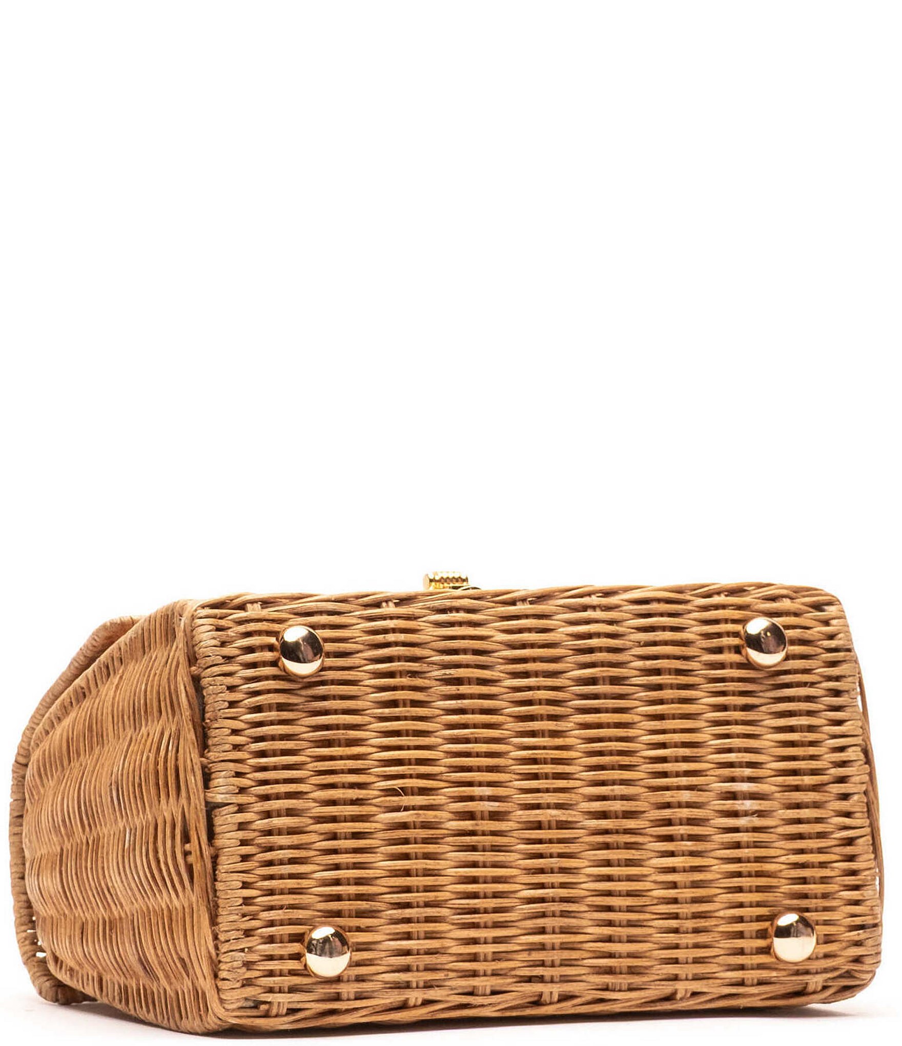 FRANCES VALENTINE Straw Bunny Basket Bag