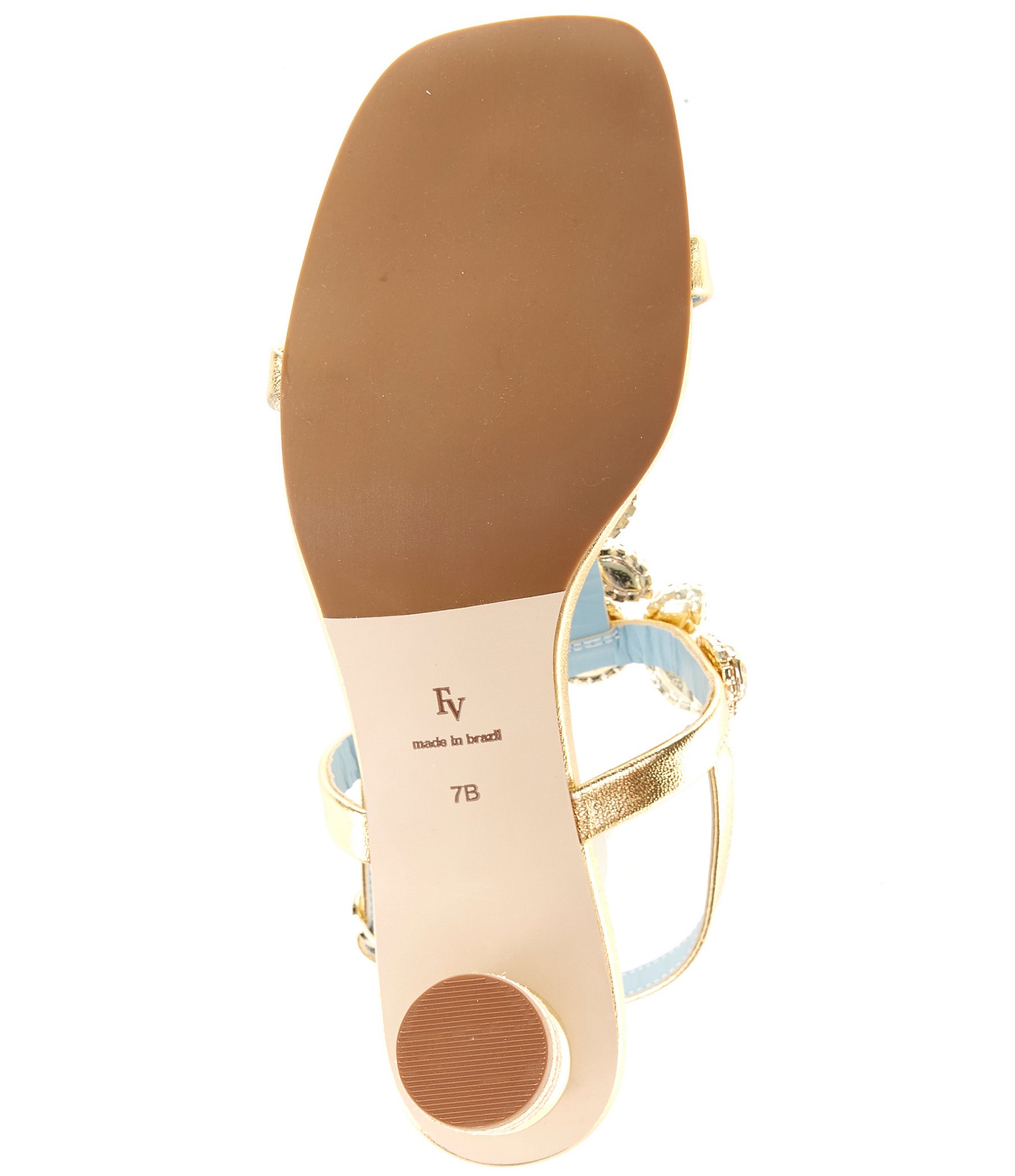 FRANCES VALENTINE Venus Jewel Ornamented Slingback Block Heel Sandals