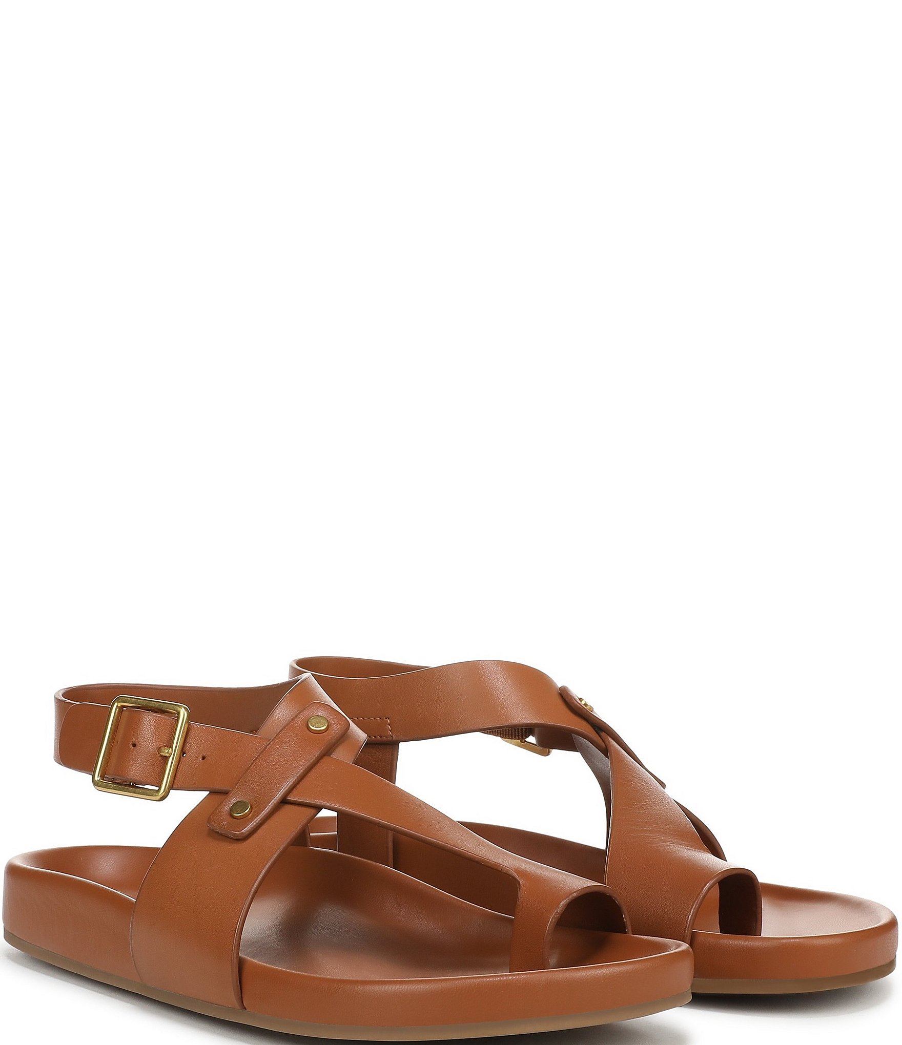 Franco Sarto Blair Leather Toe Loop Sandals