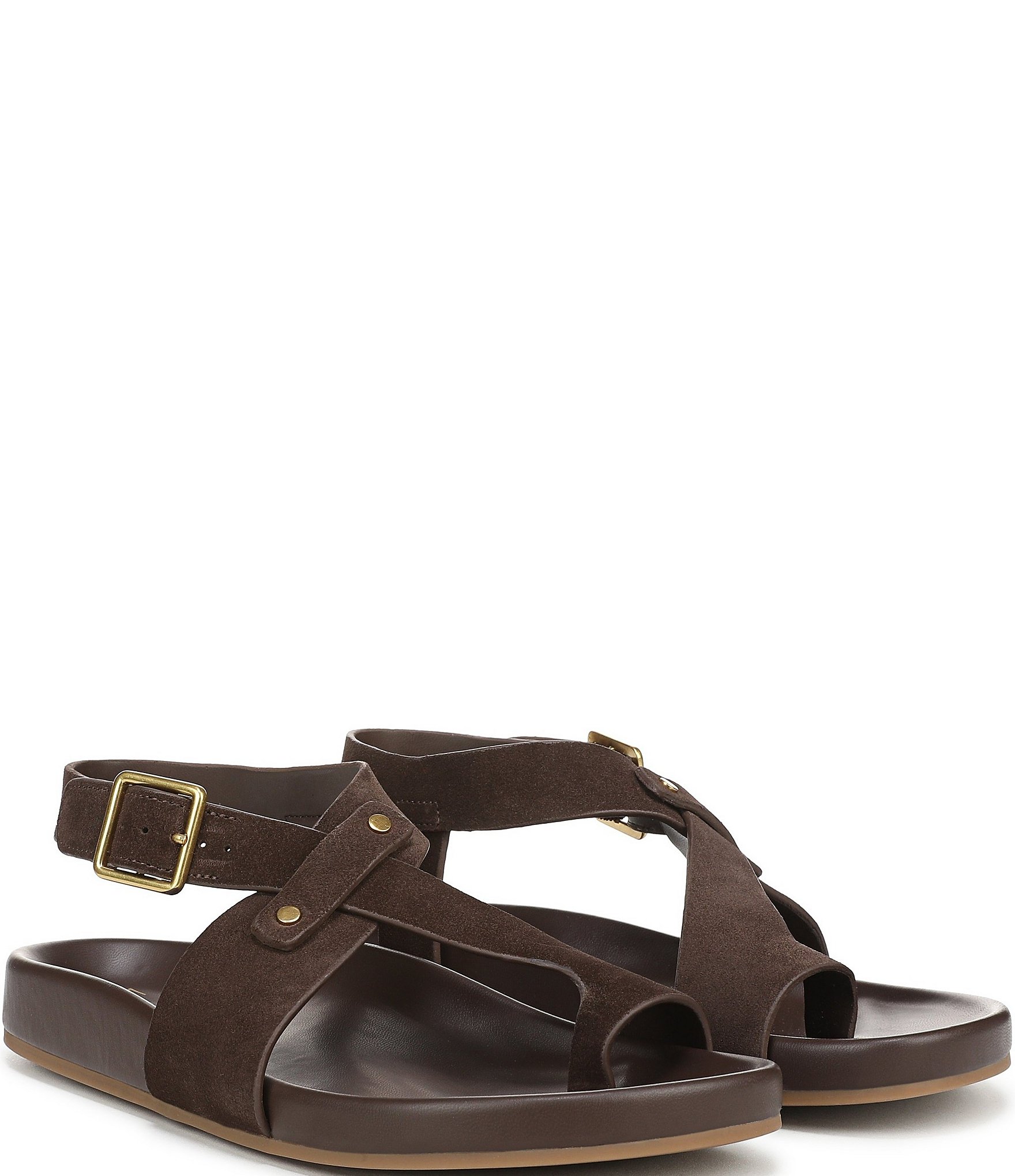 Franco Sarto Blair Suede Toe Loop Sandals