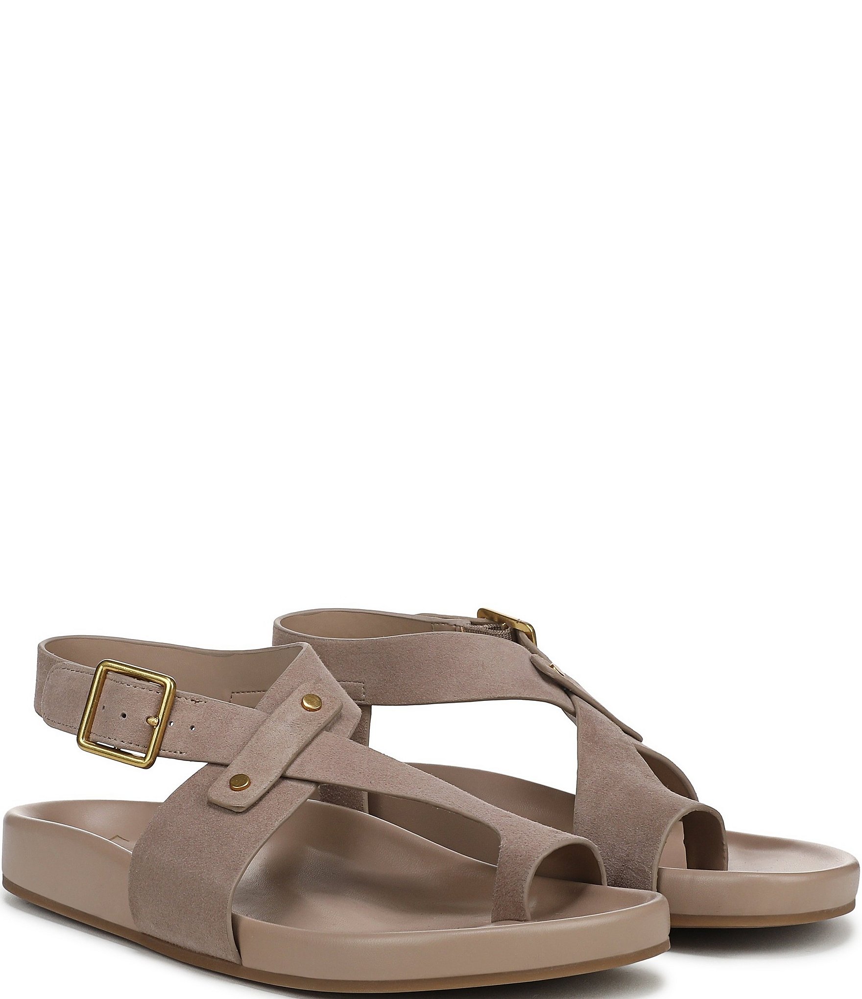 Franco Sarto Blair Suede Toe Loop Sandals