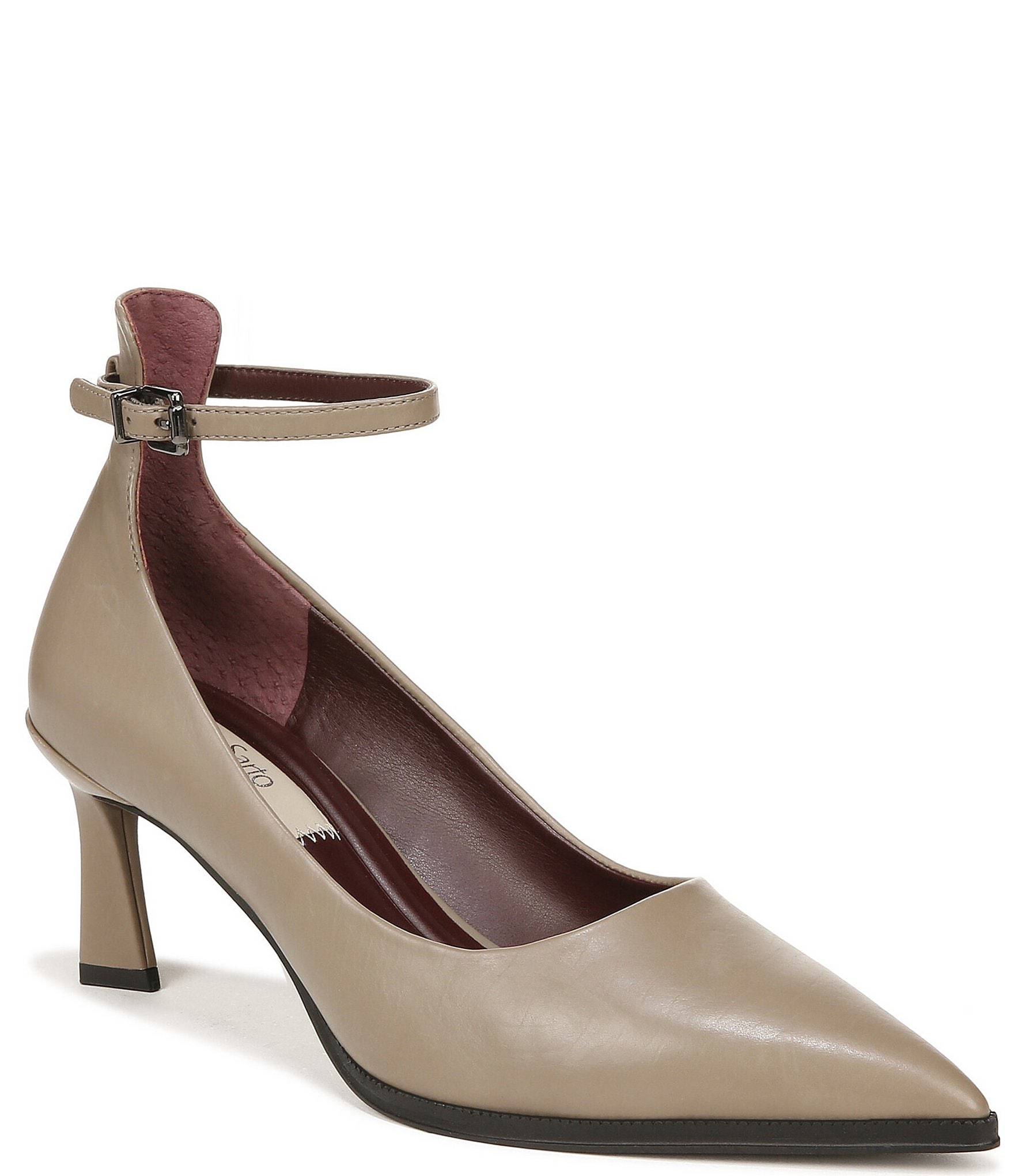 Franco Sarto Danielle Leather Ankle Strap Pumps | Dillard's