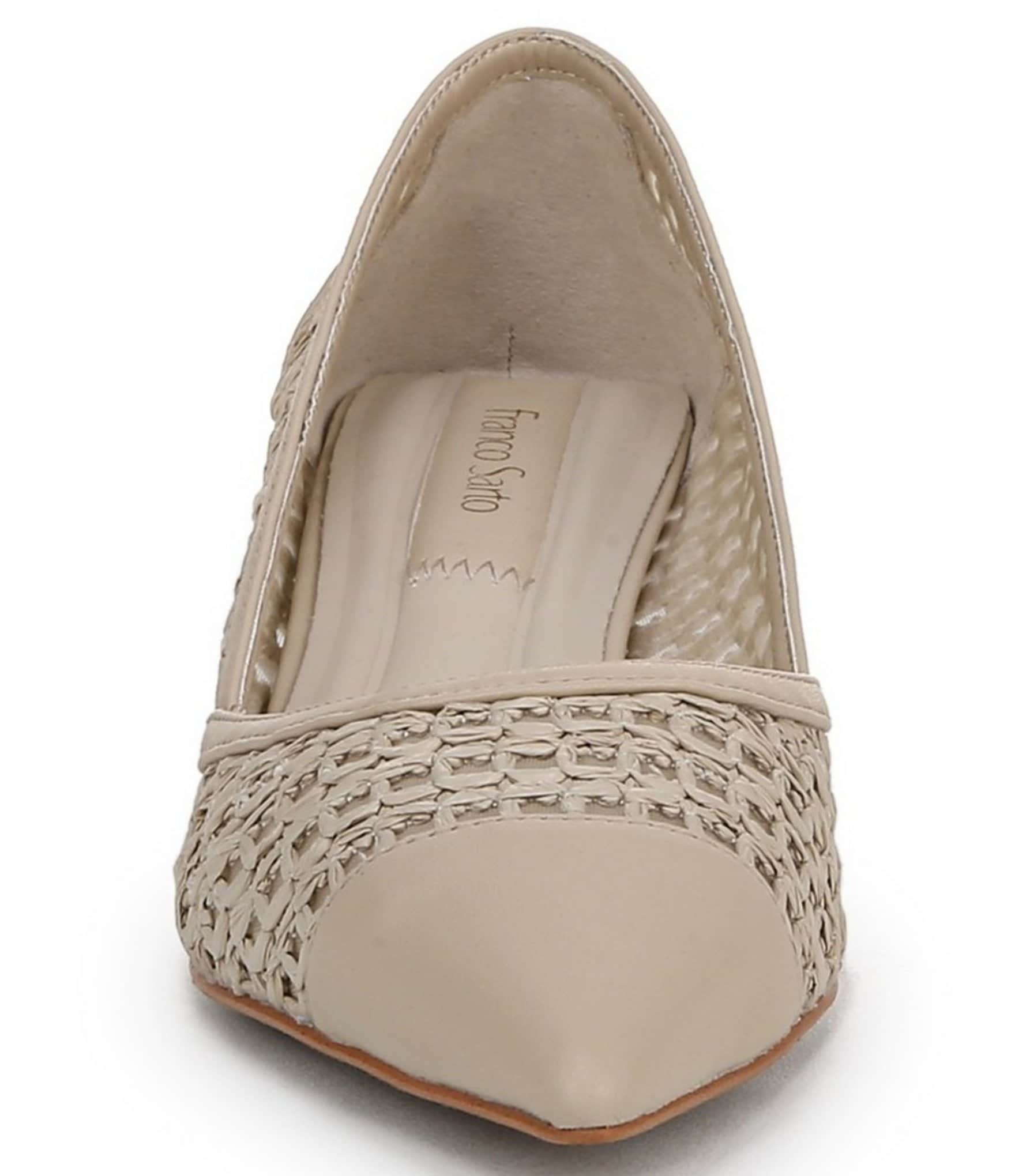 Franco Sarto Darcy Woven Kitten Heel Pumps