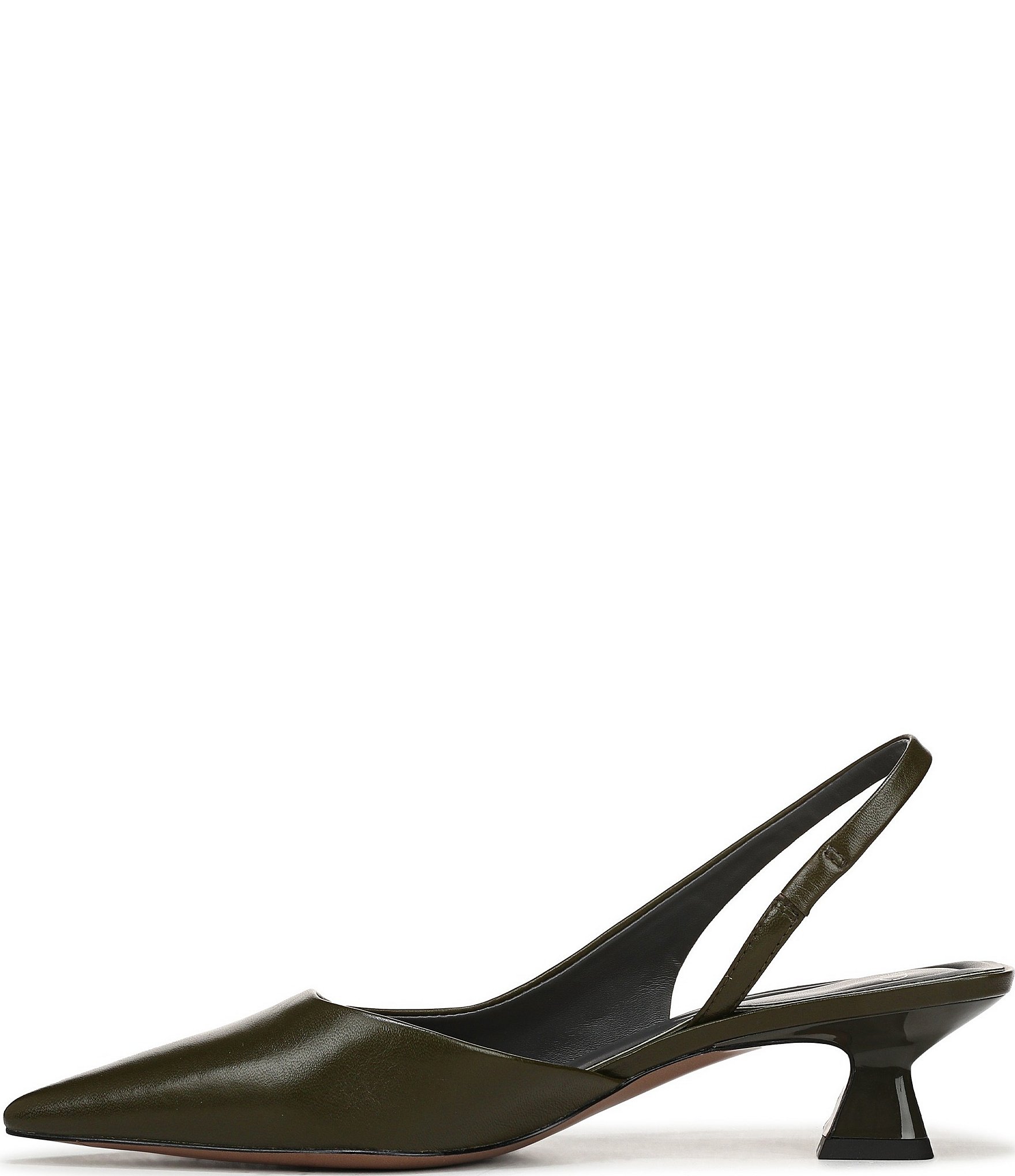 Sarto by Franco Sarto Devin Leather Pointed Toe Kitten Heel Slingback Pumps