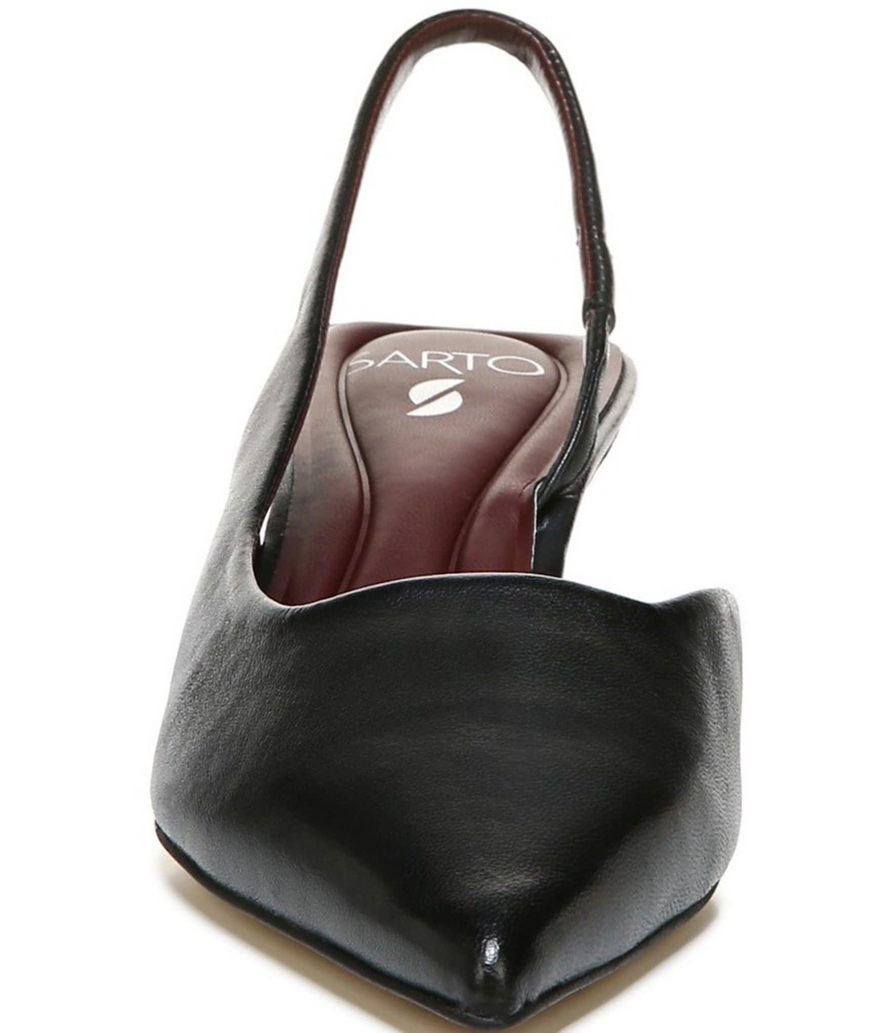 Sarto by Franco Sarto Devin Leather Pointed Toe Kitten Heel Slingback Pumps