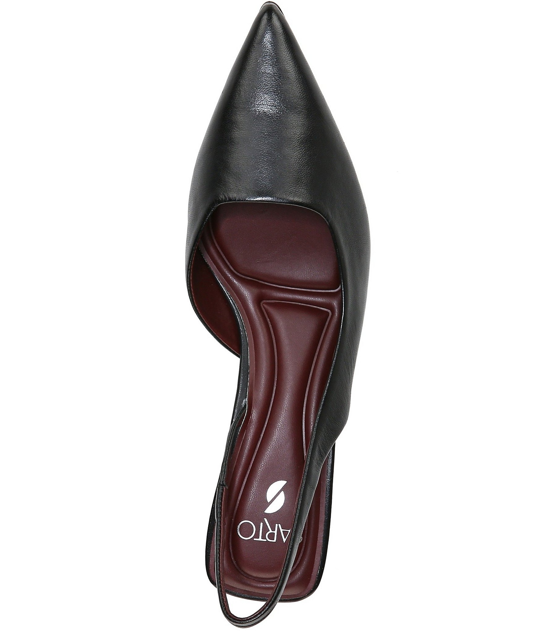 Sarto by Franco Sarto Devin Leather Pointed Toe Kitten Heel Slingback Pumps