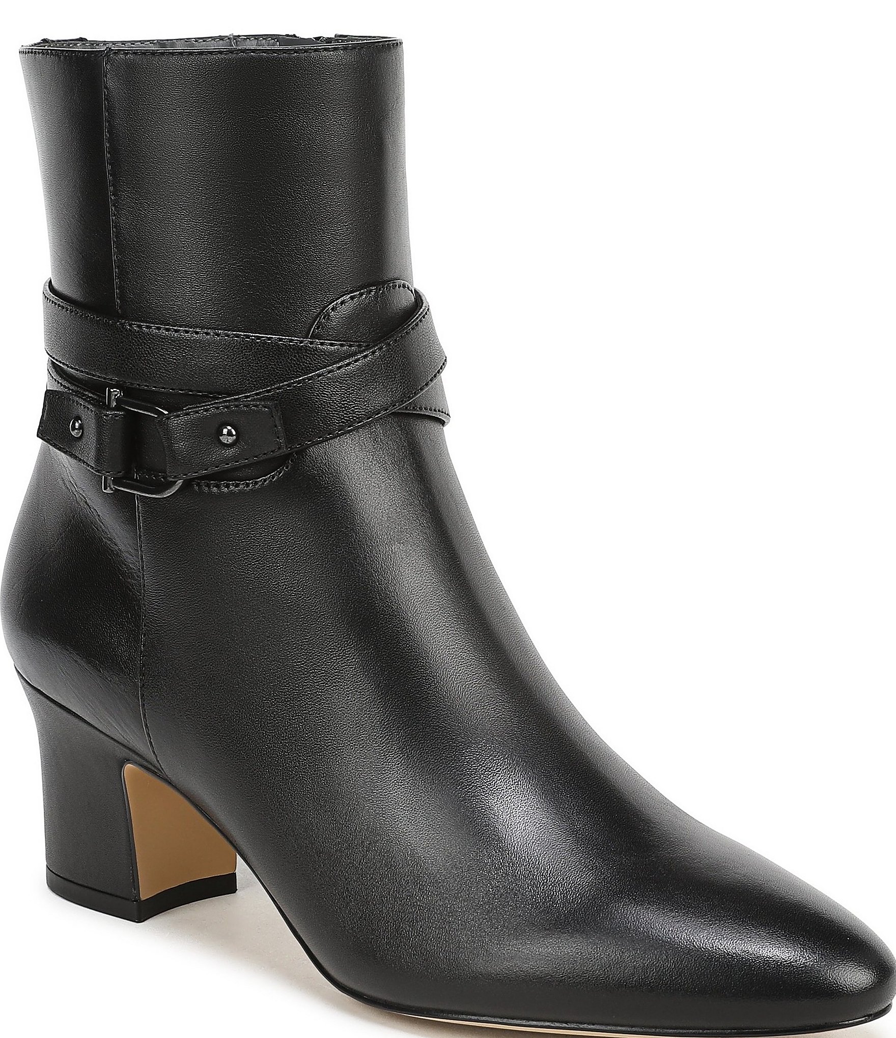 Franco Sarto Flexa Caden Leather Block Heel Booties