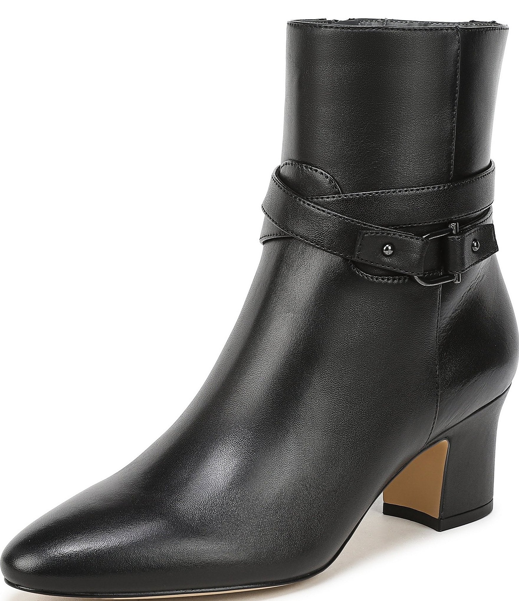 Franco Sarto Flexa Caden Leather Block Heel Booties