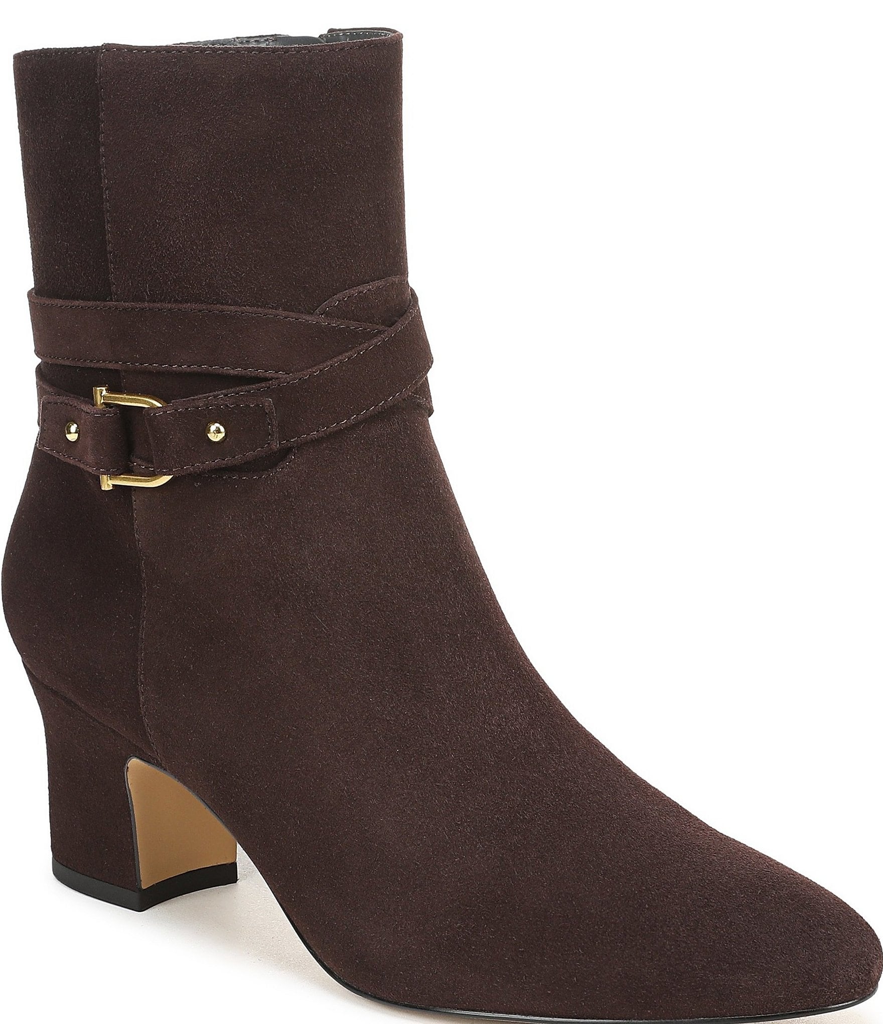 Franco Sarto Flexa Caden Suede Block Heel Booties