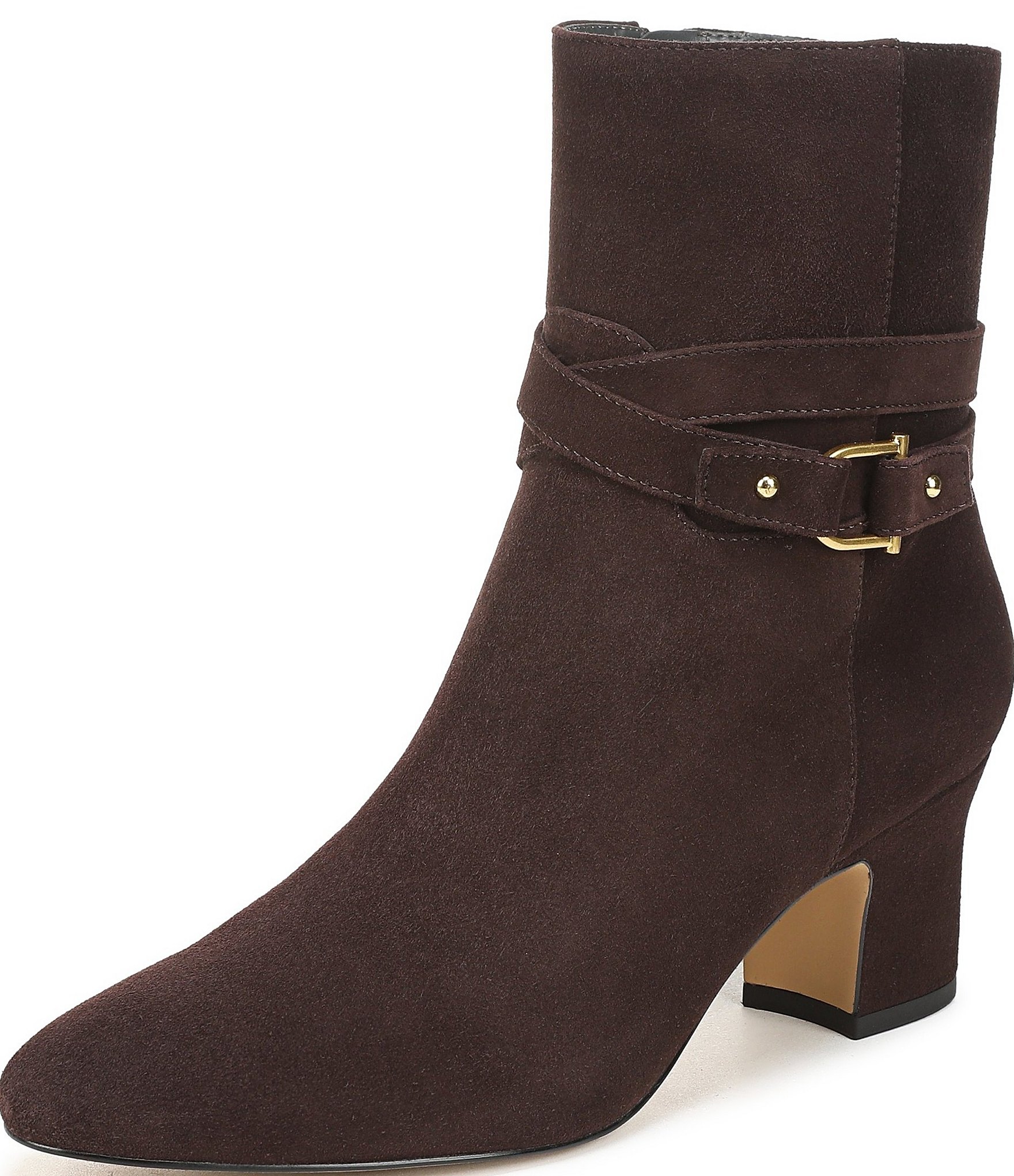 Franco Sarto Flexa Caden Suede Block Heel Booties