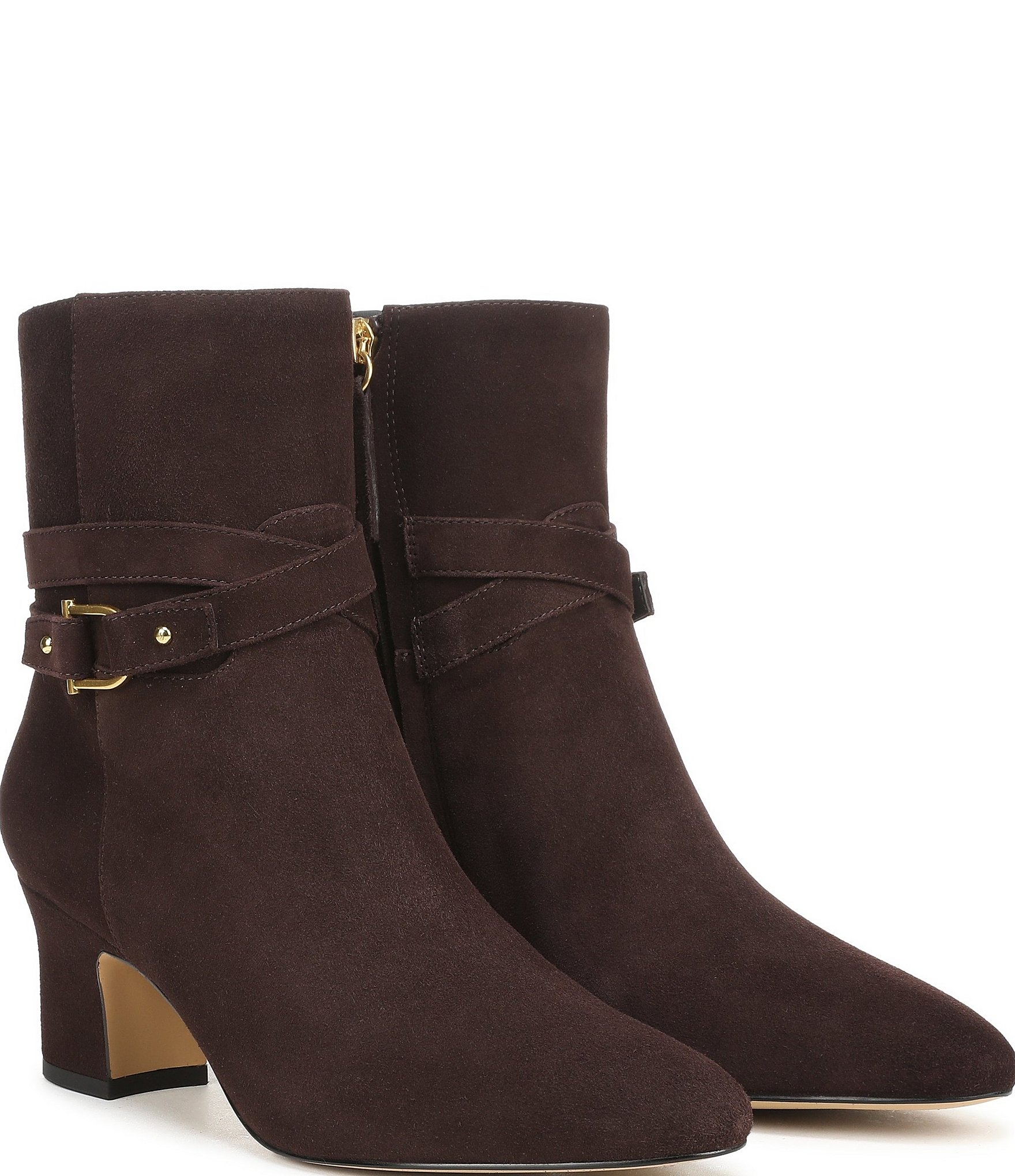 Franco Sarto Flexa Caden Suede Block Heel Booties