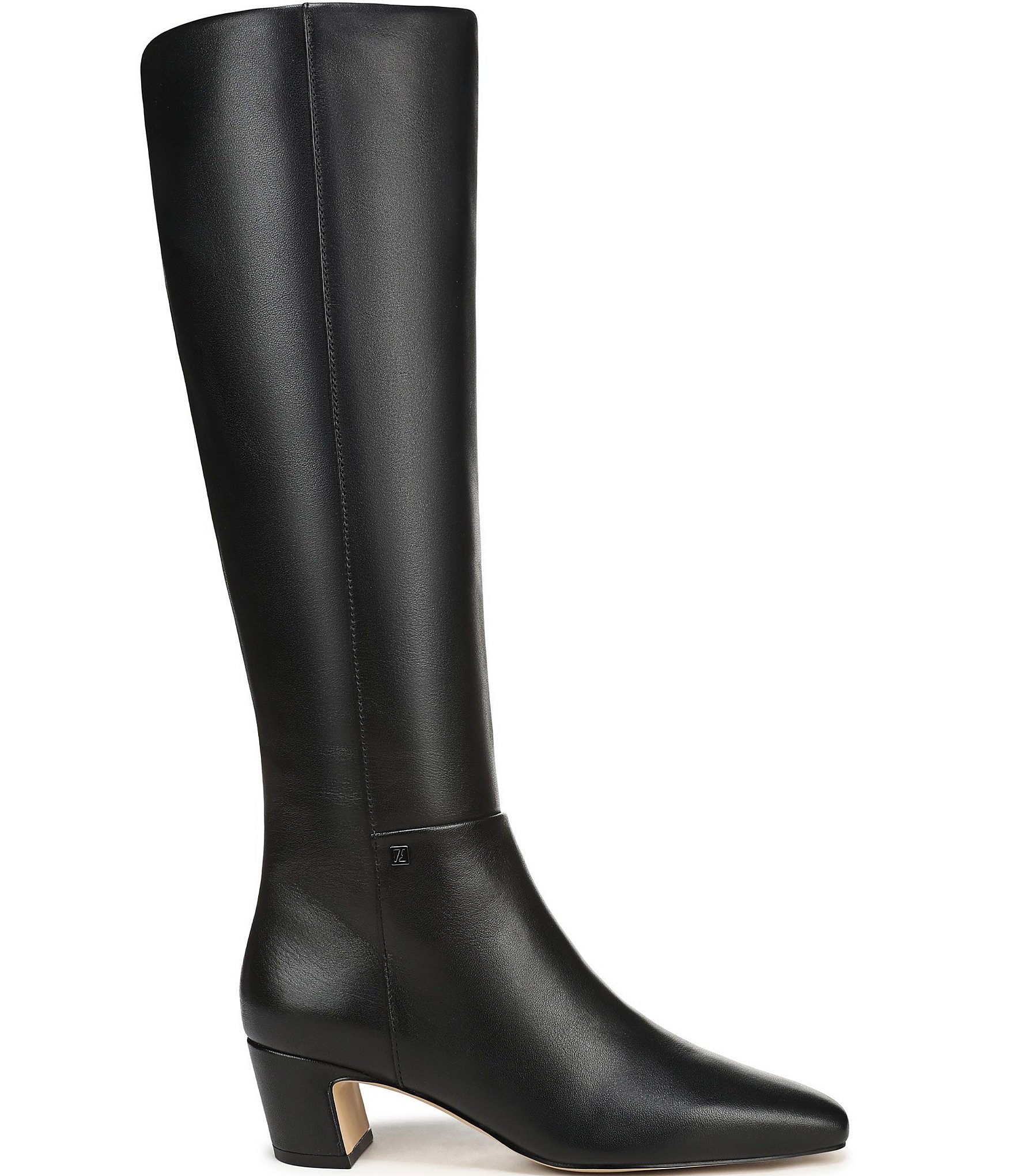 Franco Sarto Flexa Shara Leather Square Toe Block Heel Tall Boots