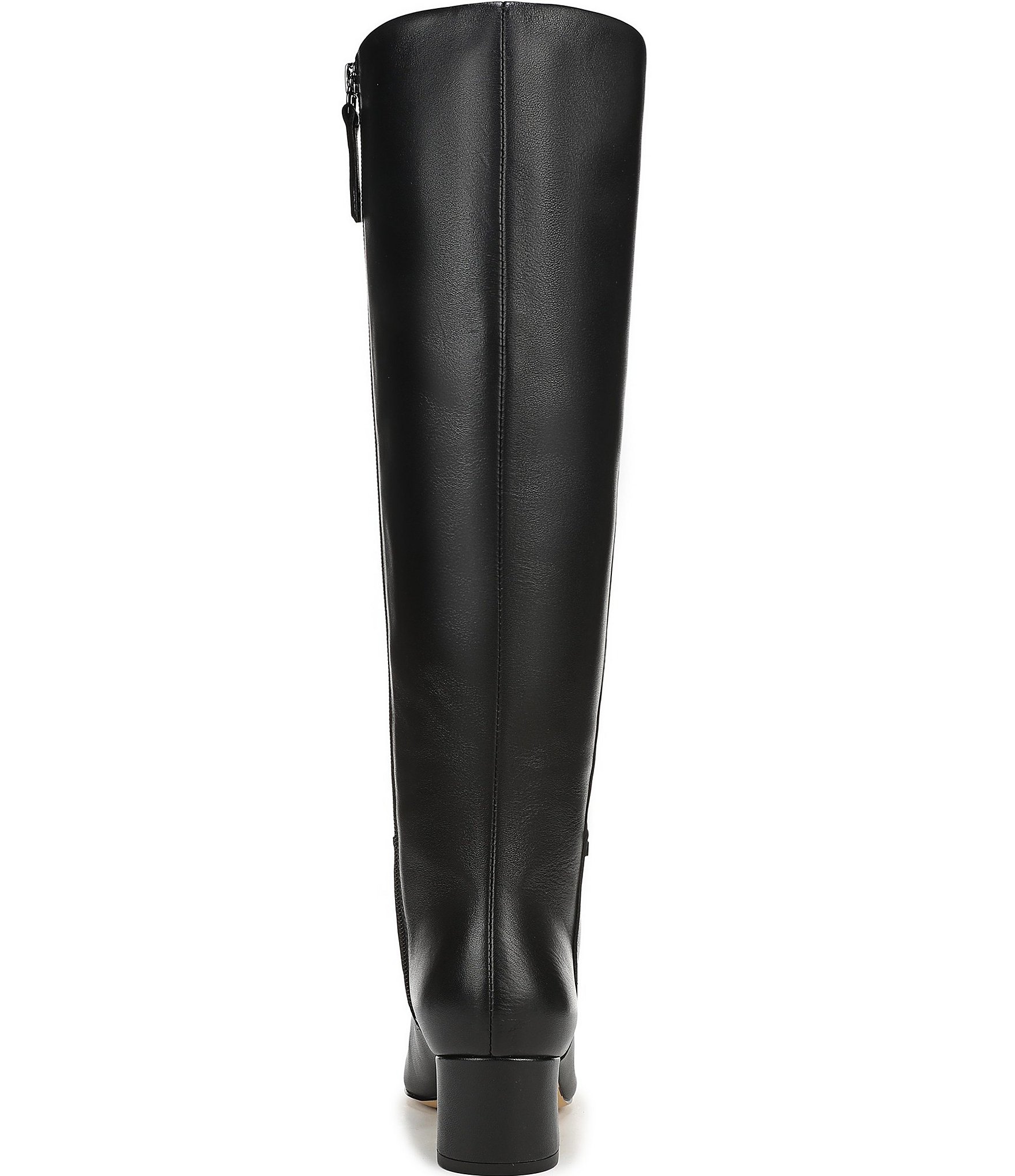 Franco Sarto Flexa Shara Leather Square Toe Block Heel Tall Boots