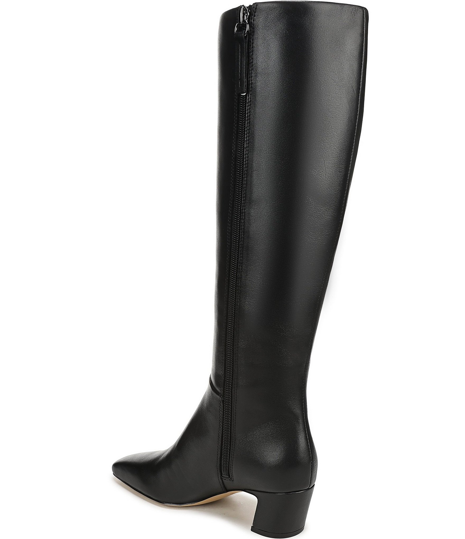 Franco Sarto Flexa Shara Leather Square Toe Block Heel Tall Boots