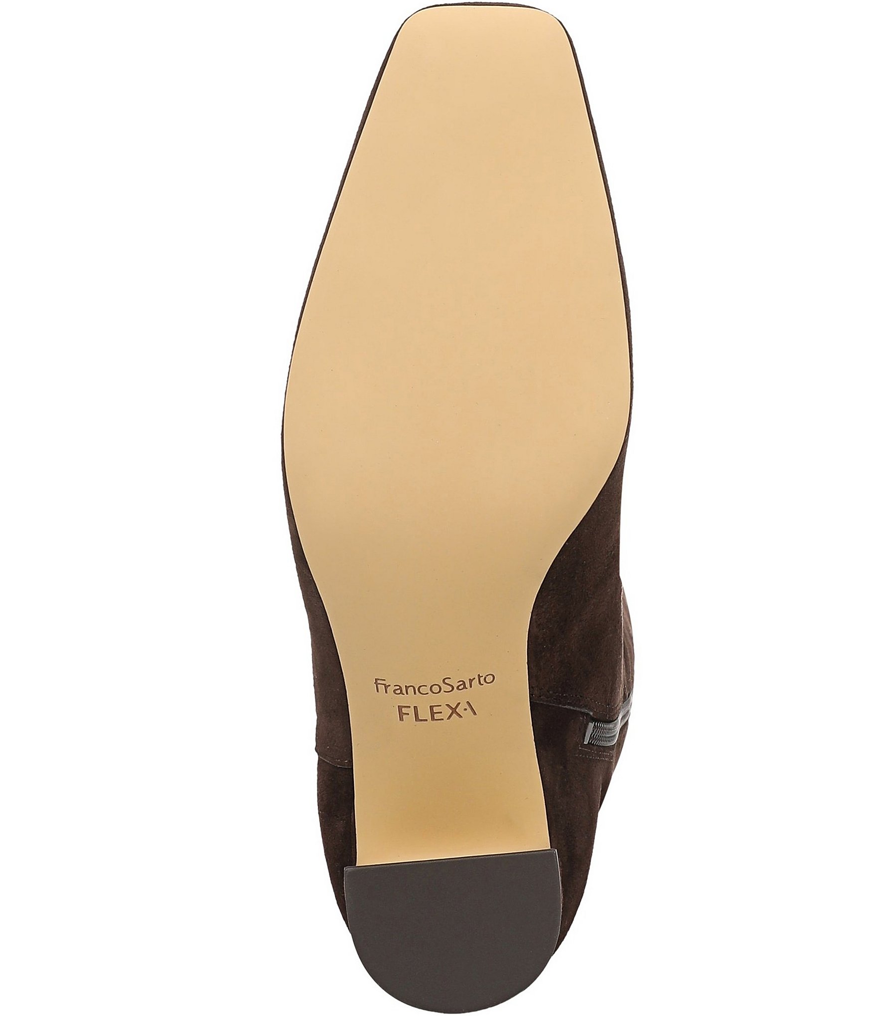 Franco Sarto Flexa Shara Suede Square Toe Tall Boots