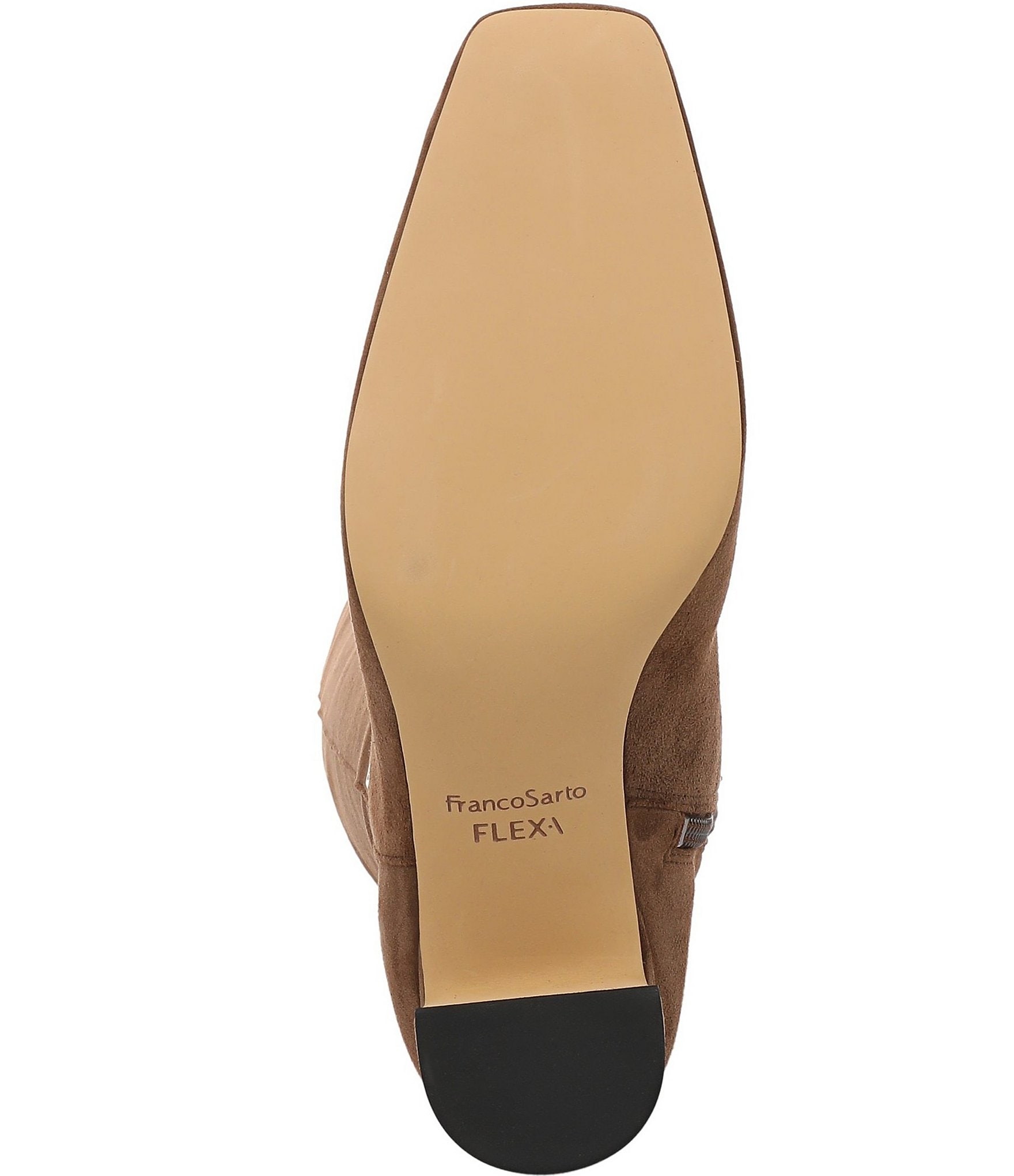 Franco Sarto Flexa Shara Suede Square Toe Tall Boots