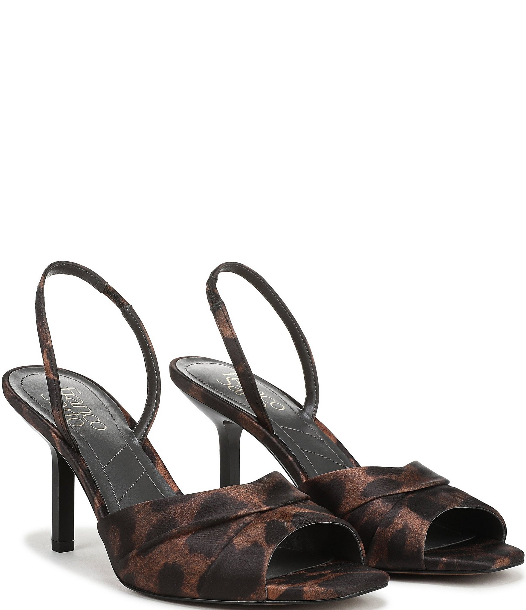 Franco Sarto Gogia Leopard Print Slingback Dress Sandals