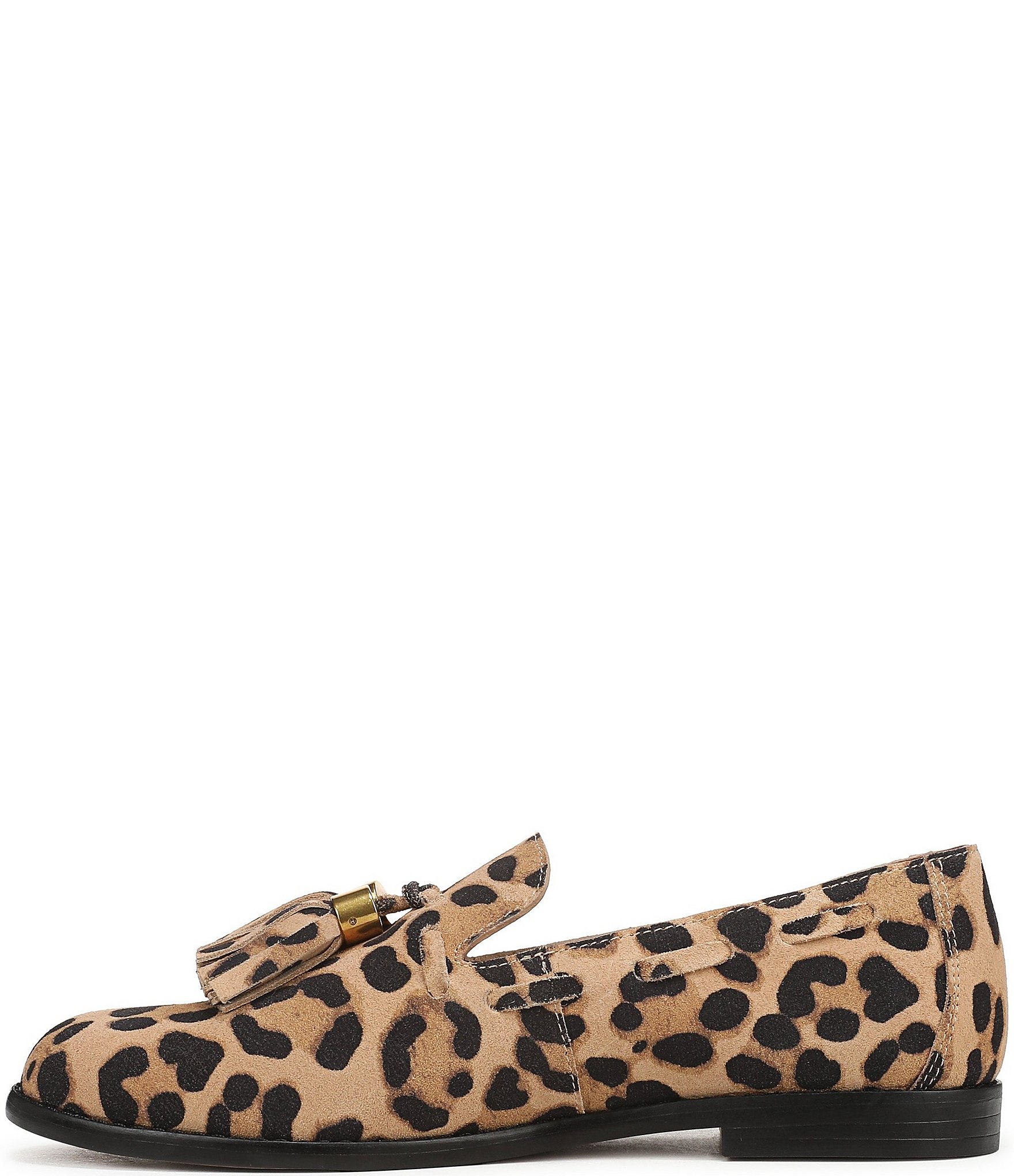 Franco Sarto Hartlie Leopard Print Suede Tassel Loafers