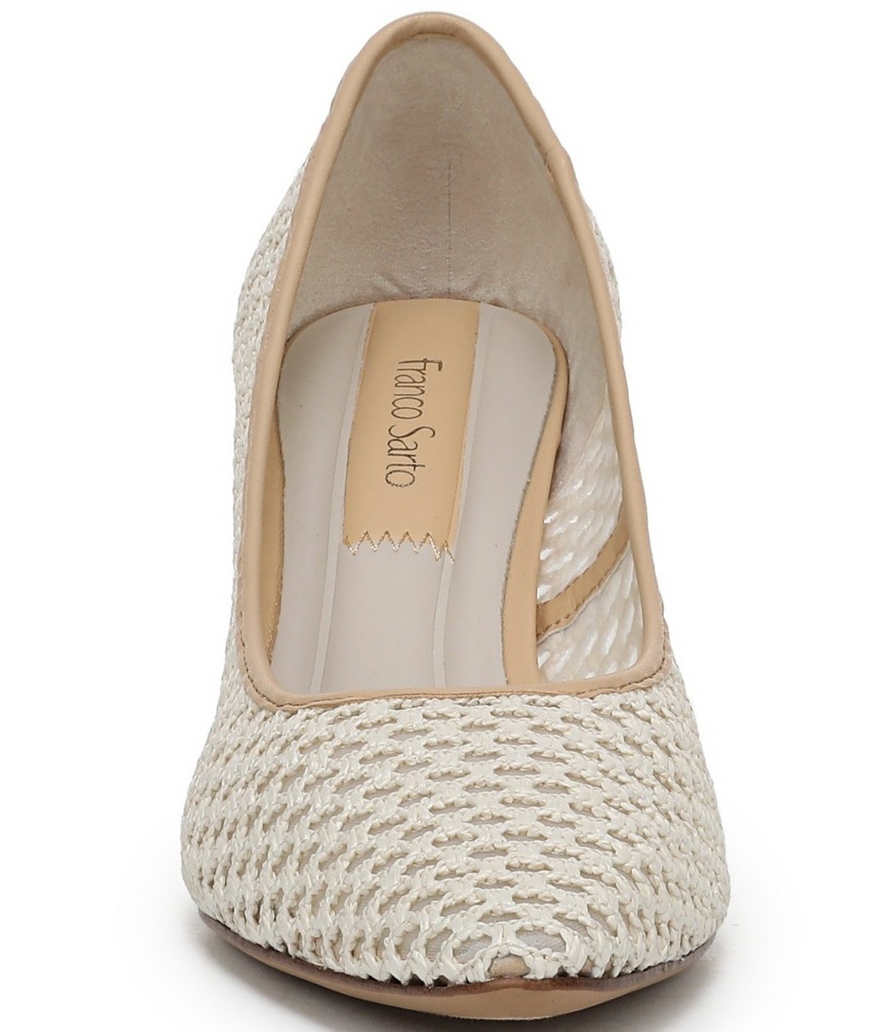 Franco Sarto Julissa 2 Fishnet and Mesh Pointed Toe Pumps