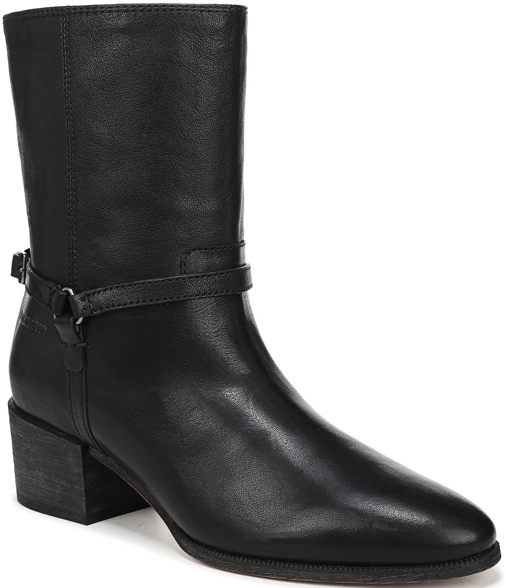 Franco Sarto Kian Leather Harness Hardware Booties