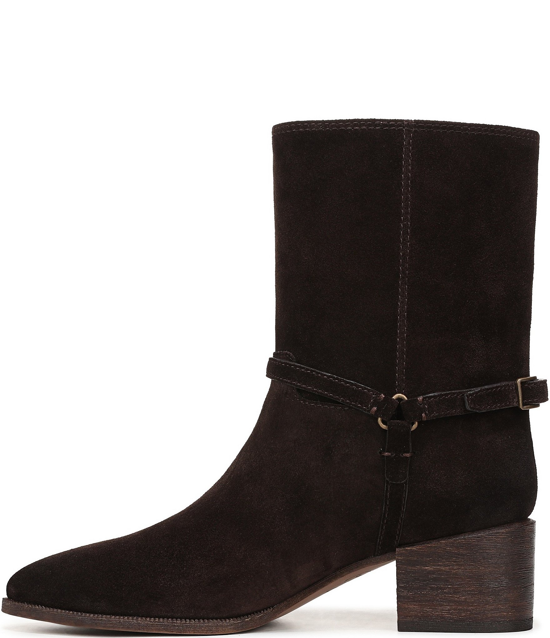 Franco Sarto Kian Suede Harness Hardware Booties