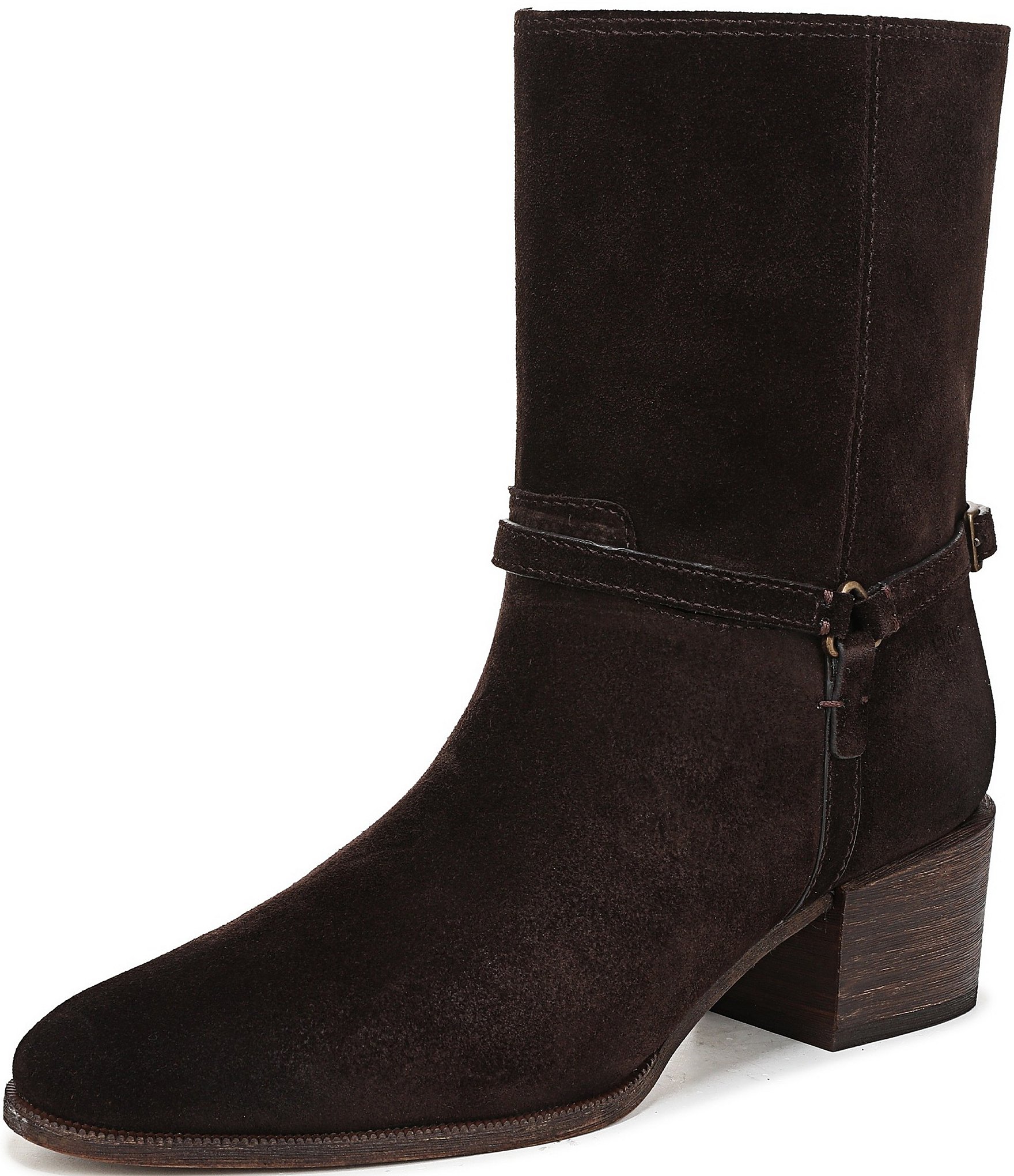 Franco Sarto Kian Suede Harness Hardware Booties