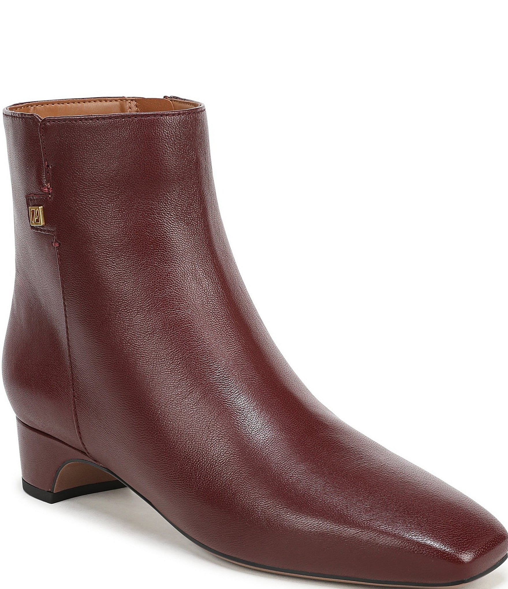 Franco Sarto Luella Leather Square Toe Booties