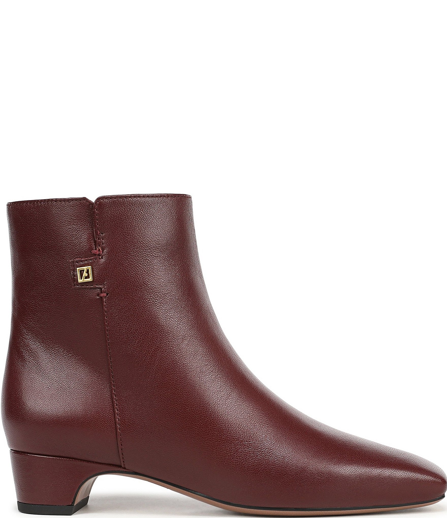 Franco Sarto Luella Leather Square Toe Booties