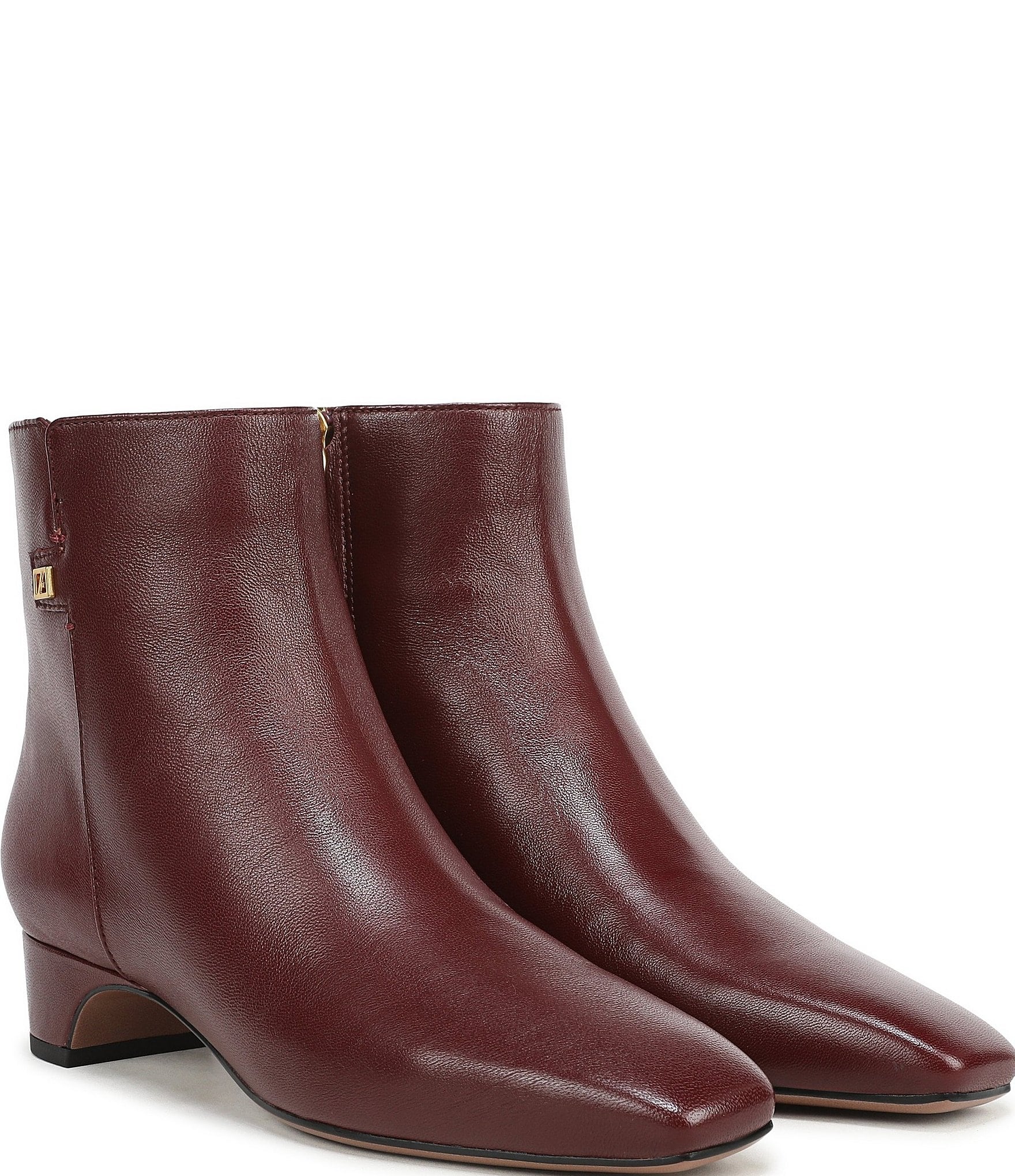 Franco Sarto Luella Leather Square Toe Booties