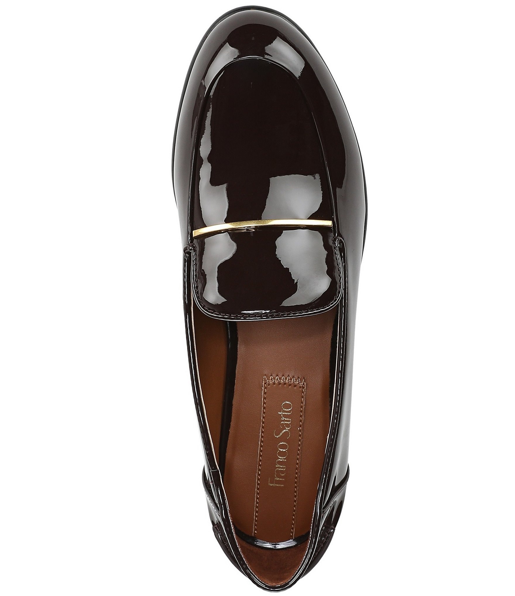 Franco Sarto Mirabelle Patent Bar Hardware Loafers