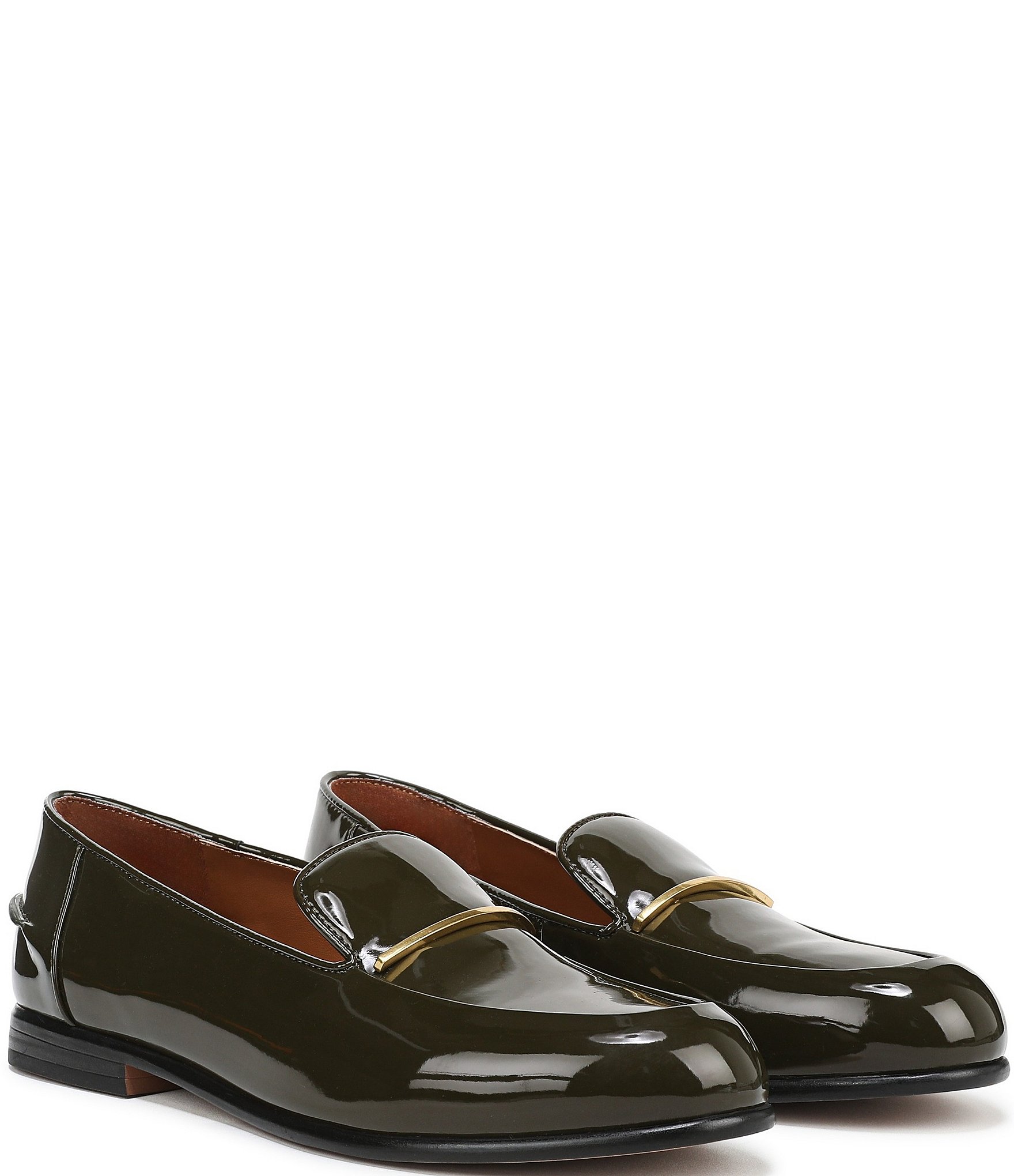 Franco Sarto Mirabelle Patent Bar Hardware Loafers