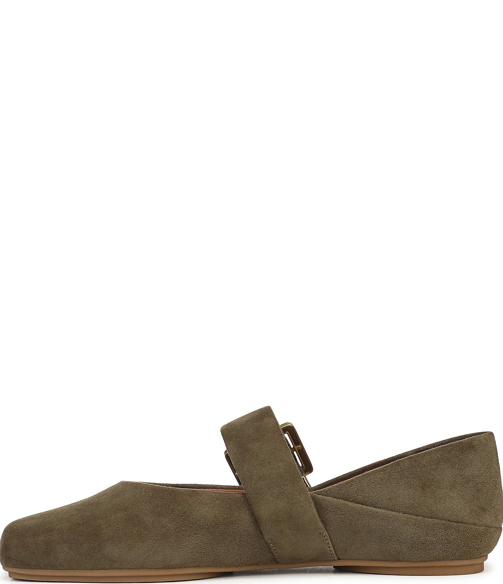 Franco Sarto Oakes Suede Square Toe Mary Jane Ballet Flats