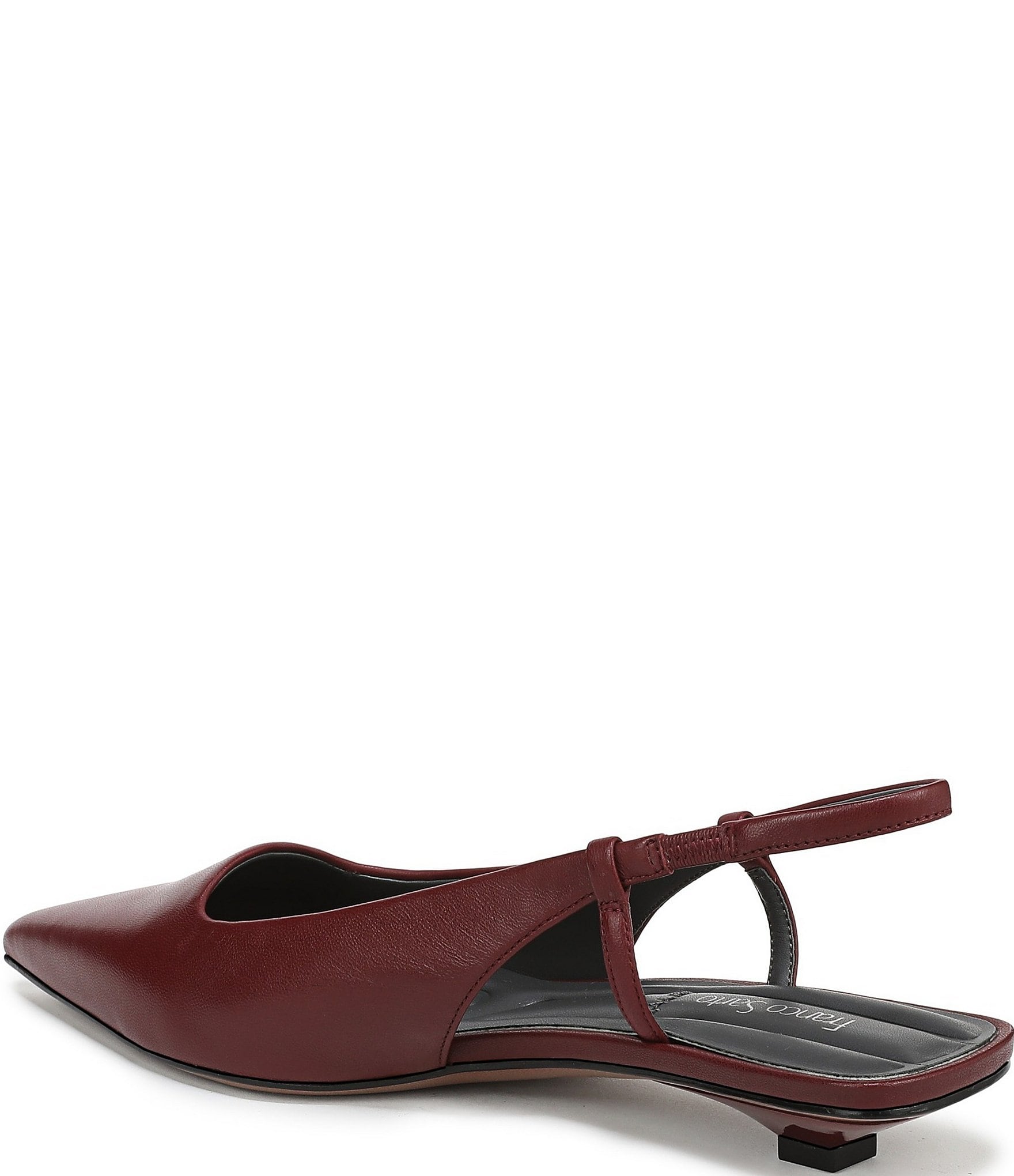 Franco Sarto Palmira Leather Kitten Heel Slingback Flats