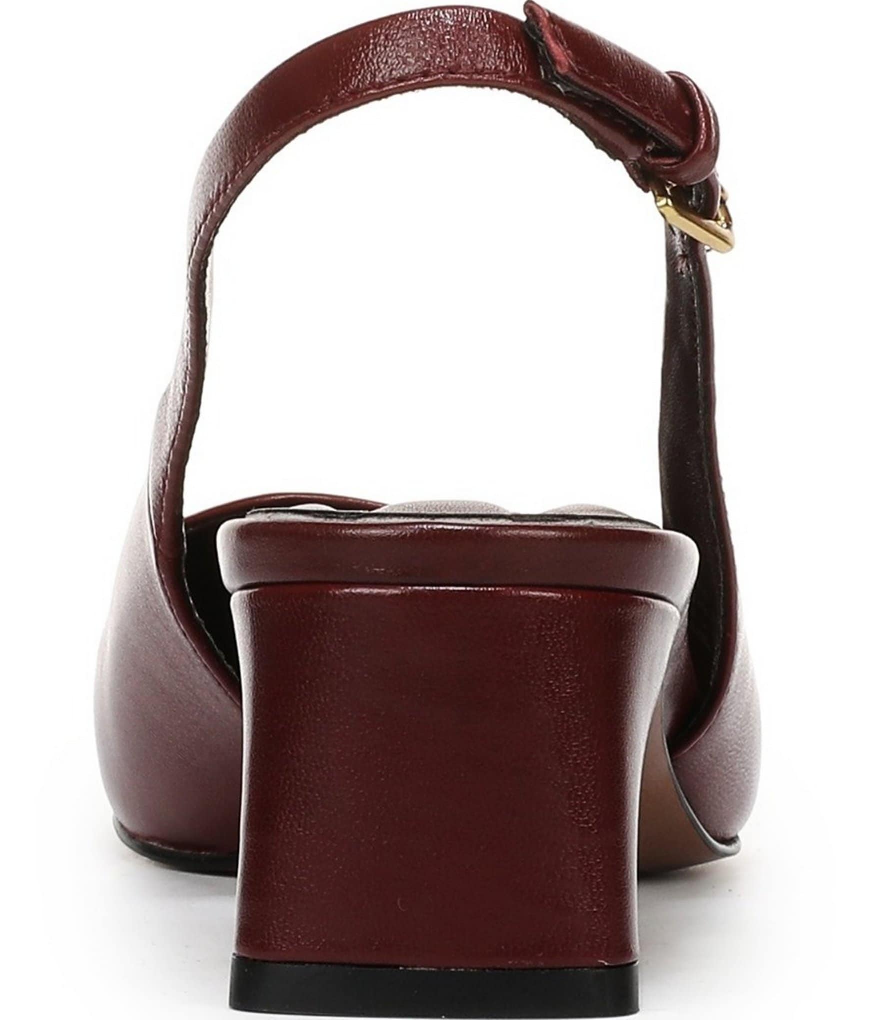 Franco Sarto Racer Leather Pointed Toe Block Heel Slingback Pumps