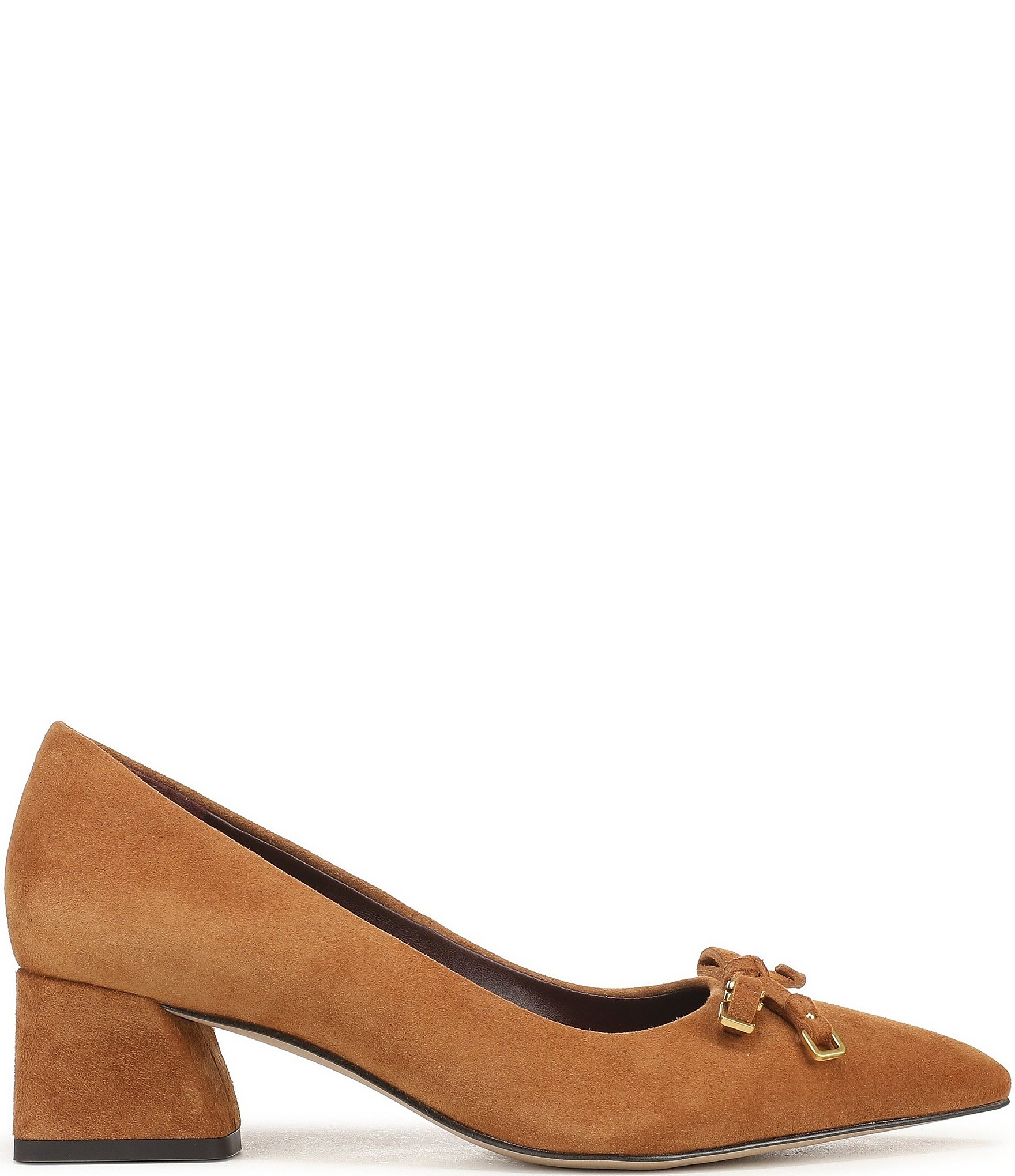 Franco Sarto Racer Suede Bow Pointed Toe Pumps