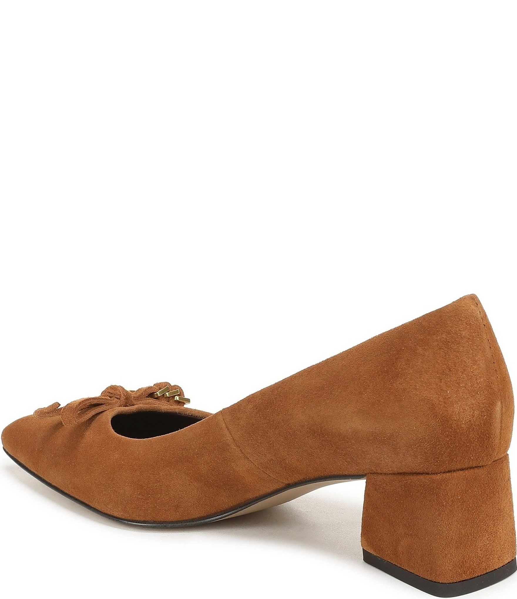 Franco Sarto Racer Suede Bow Pointed Toe Pumps