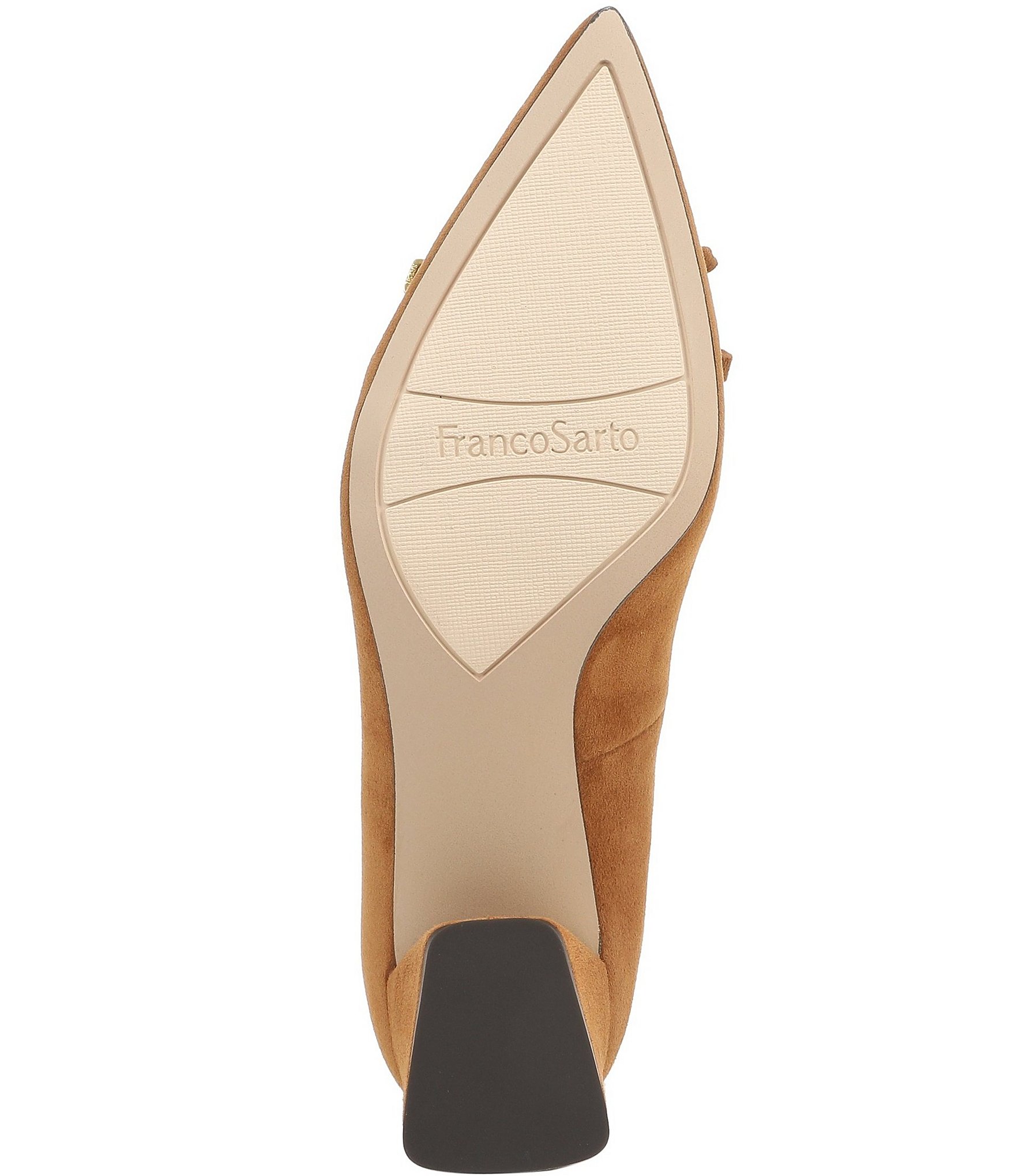 Franco Sarto Racer Suede Bow Pointed Toe Pumps