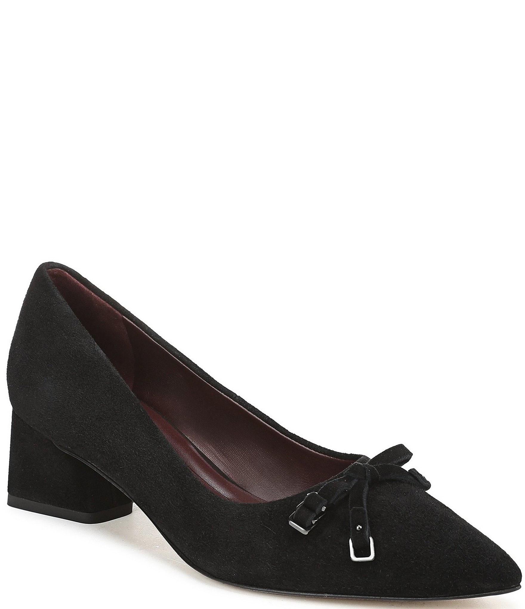 Franco Sarto Racer Suede Bow Pointed Toe Pumps