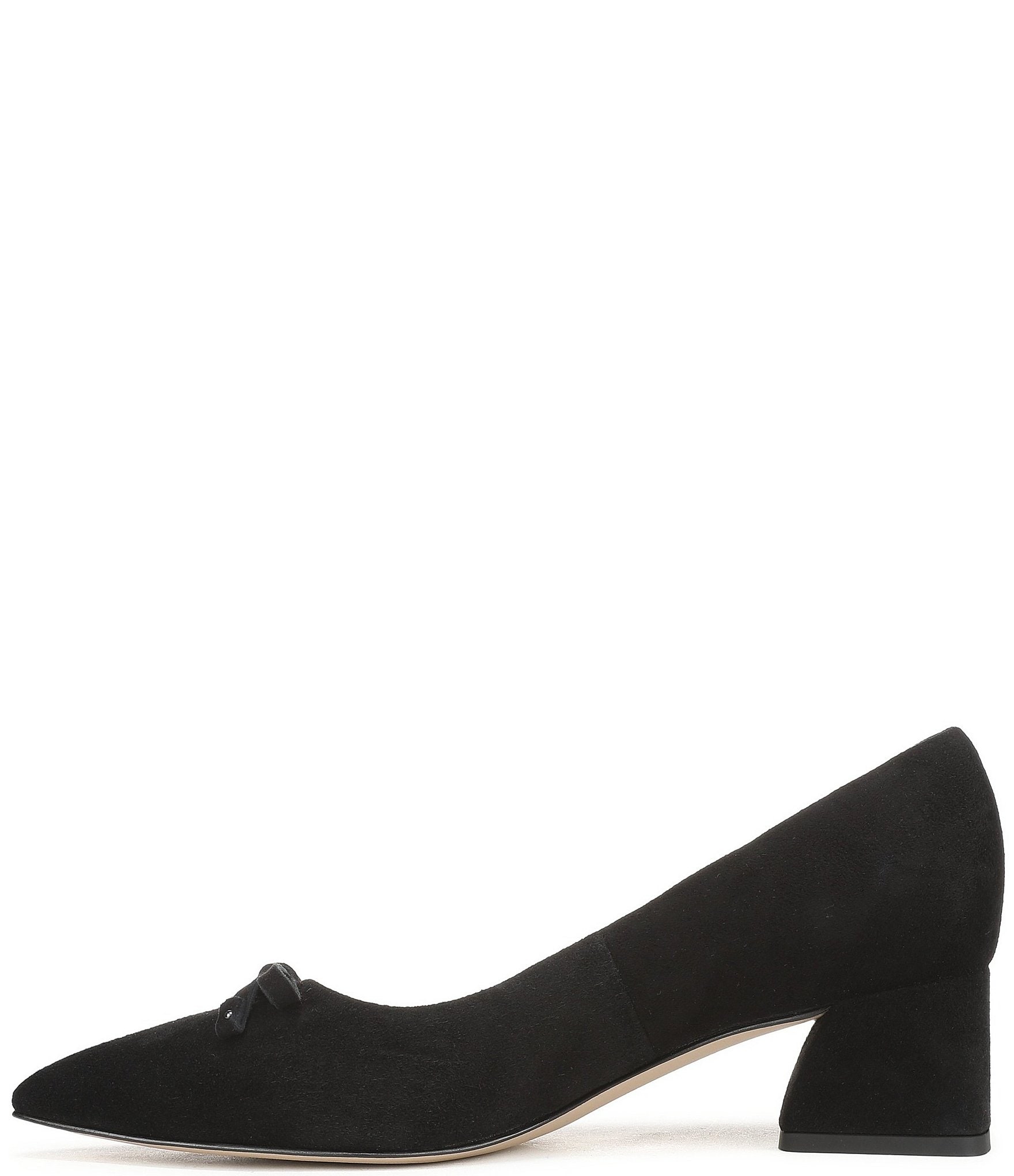 Franco Sarto Racer Suede Bow Pointed Toe Pumps