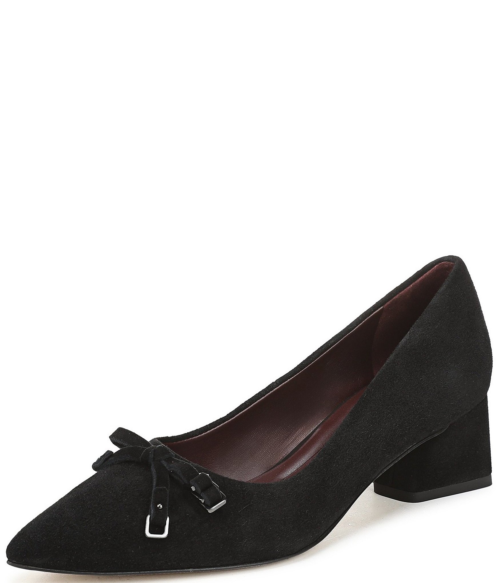 Franco Sarto Racer Suede Bow Pointed Toe Pumps