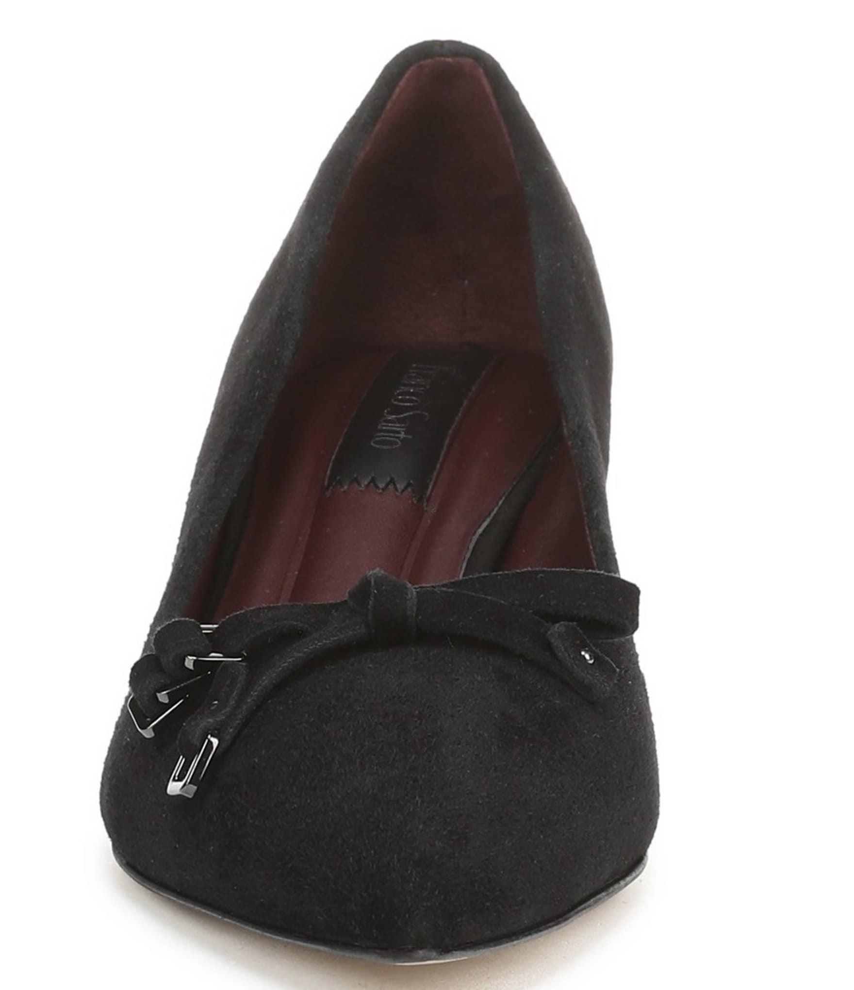 Franco Sarto Racer Suede Bow Pointed Toe Pumps