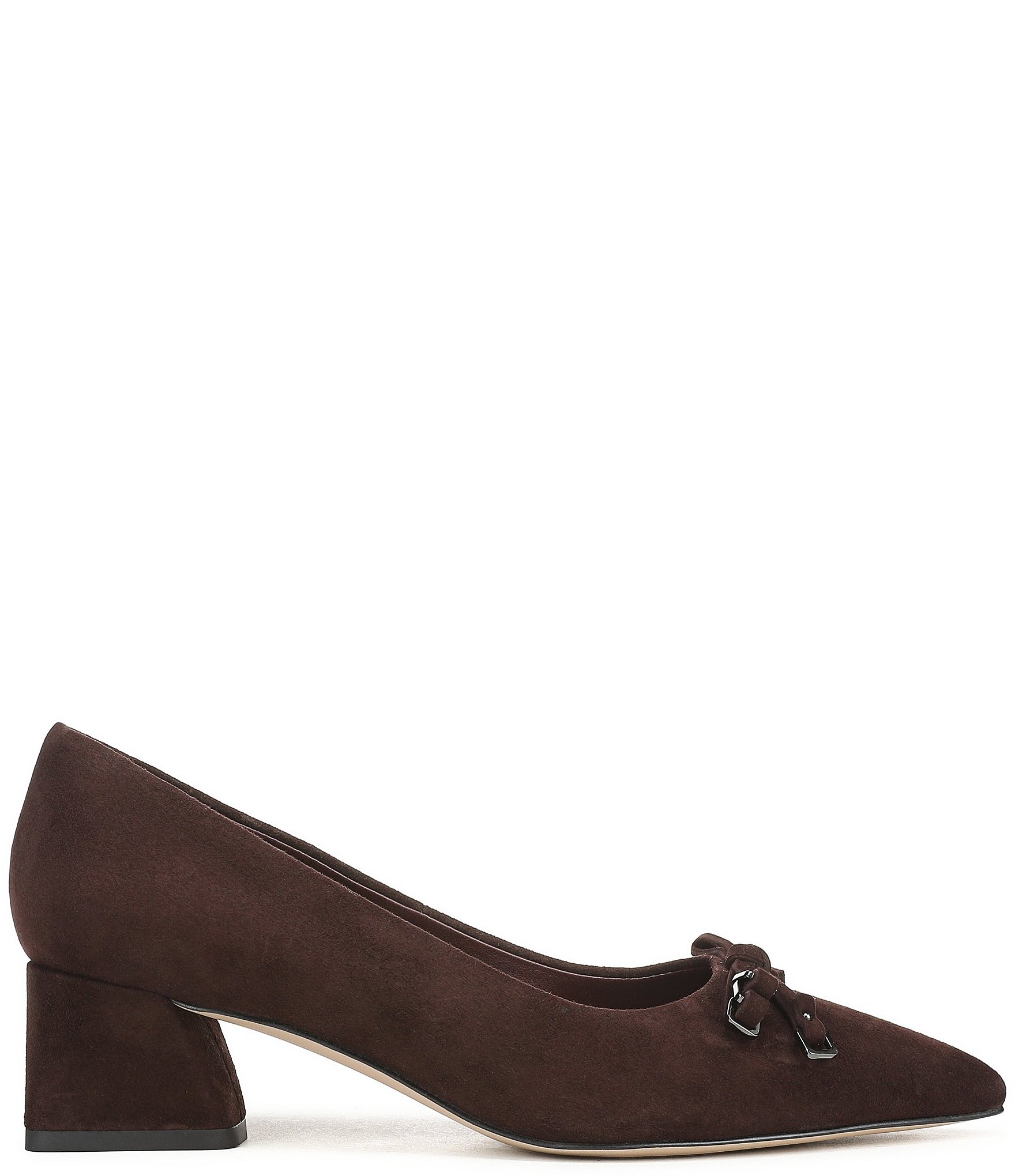 Franco Sarto Racer Suede Bow Pointed Toe Pumps