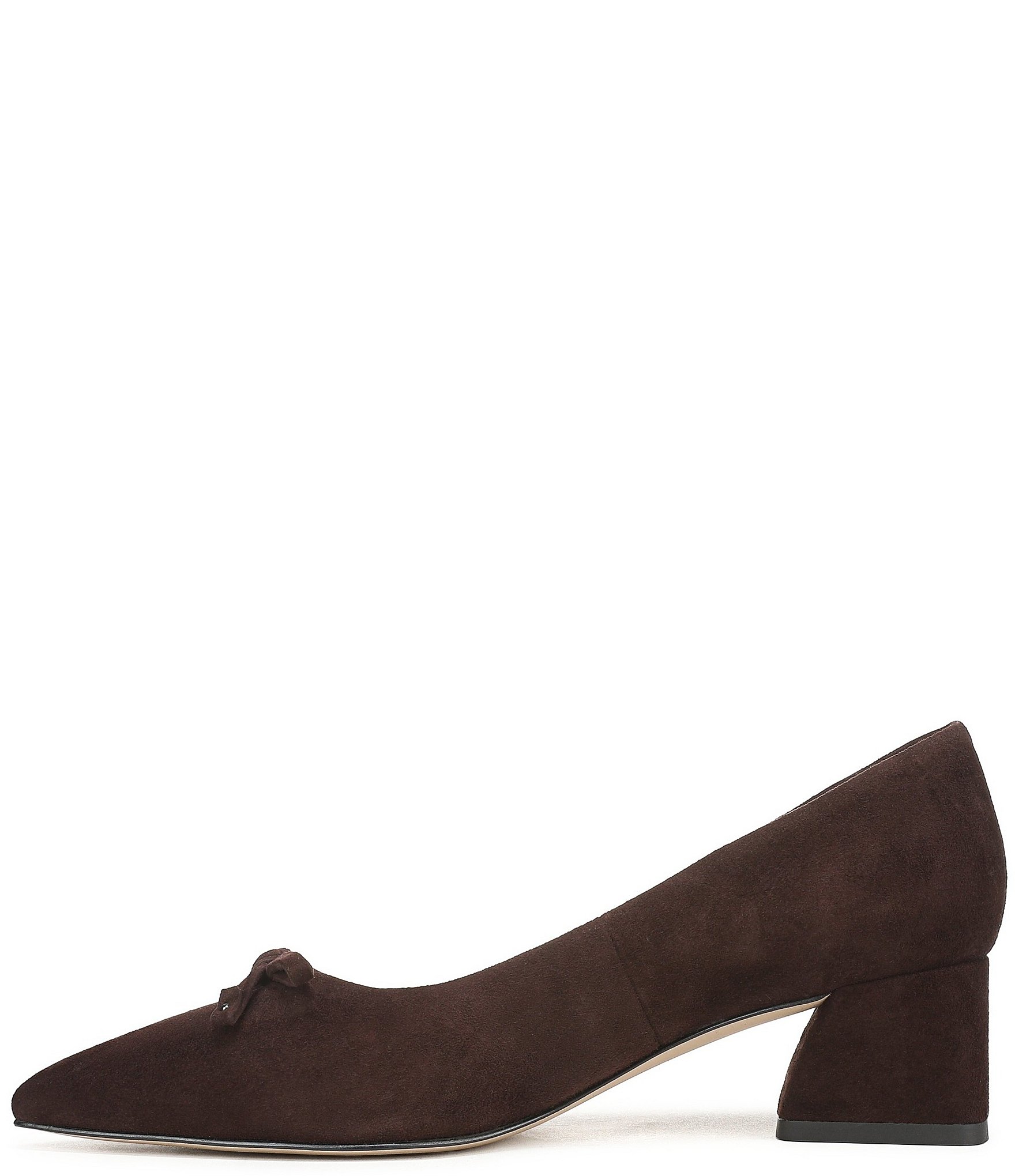 Franco Sarto Racer Suede Bow Pointed Toe Pumps