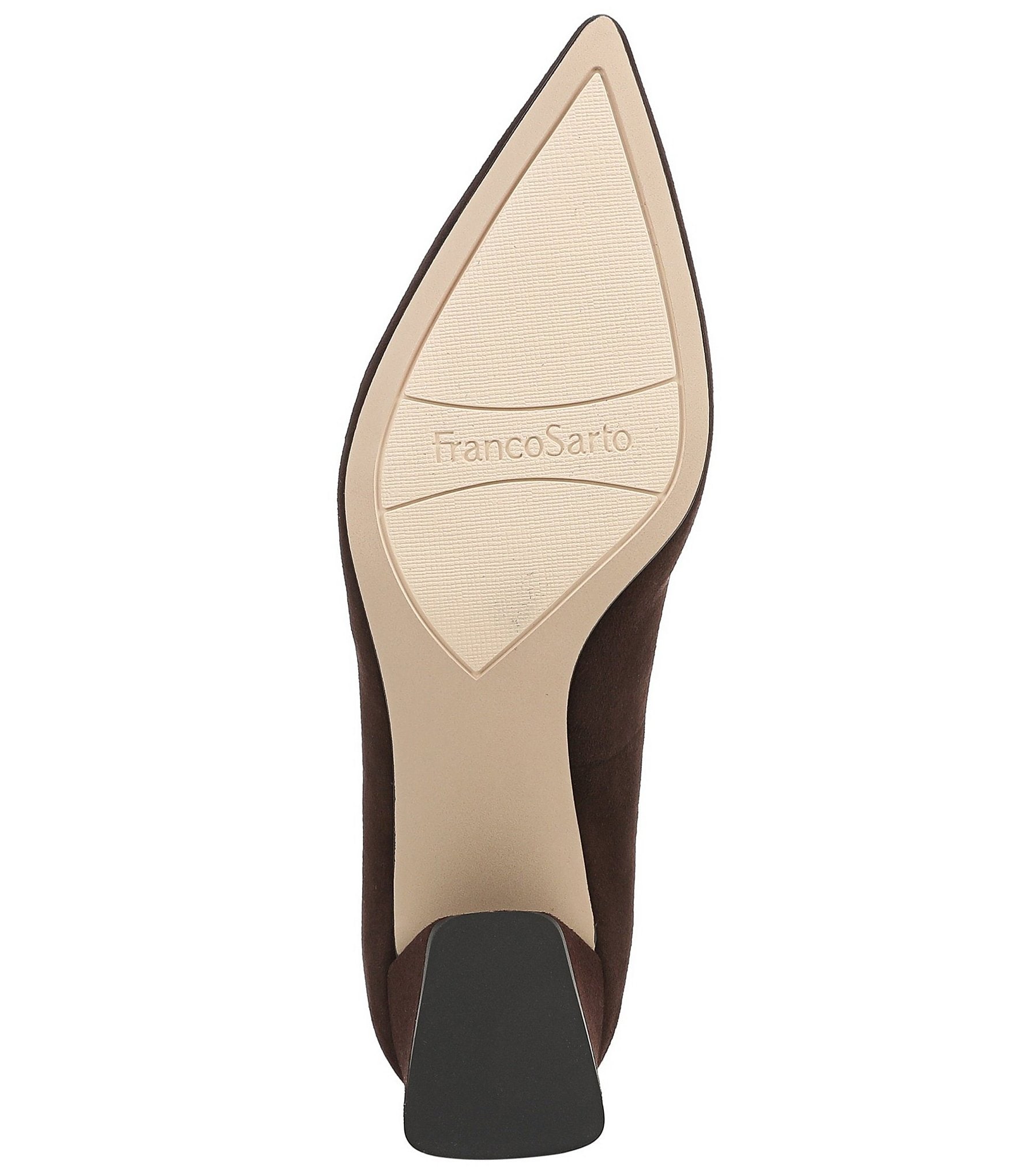 Franco Sarto Racer Suede Bow Pointed Toe Pumps