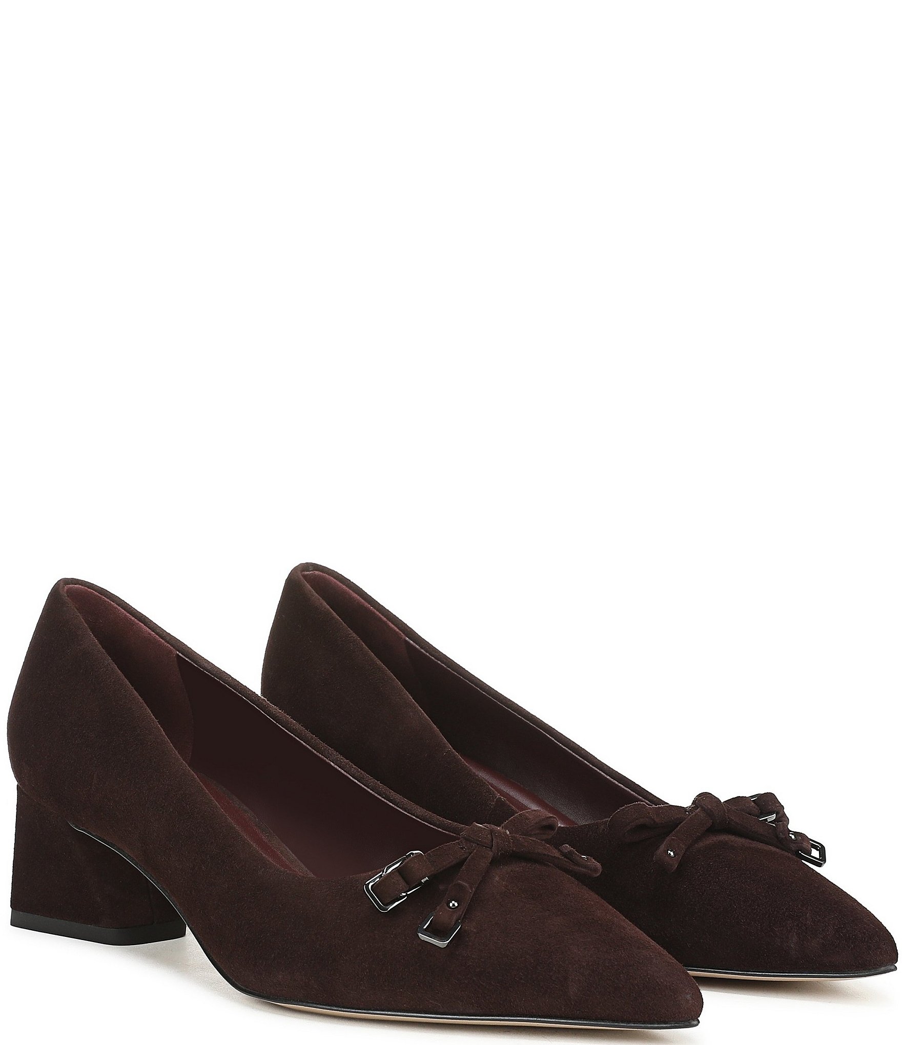 Franco Sarto Racer Suede Bow Pointed Toe Pumps
