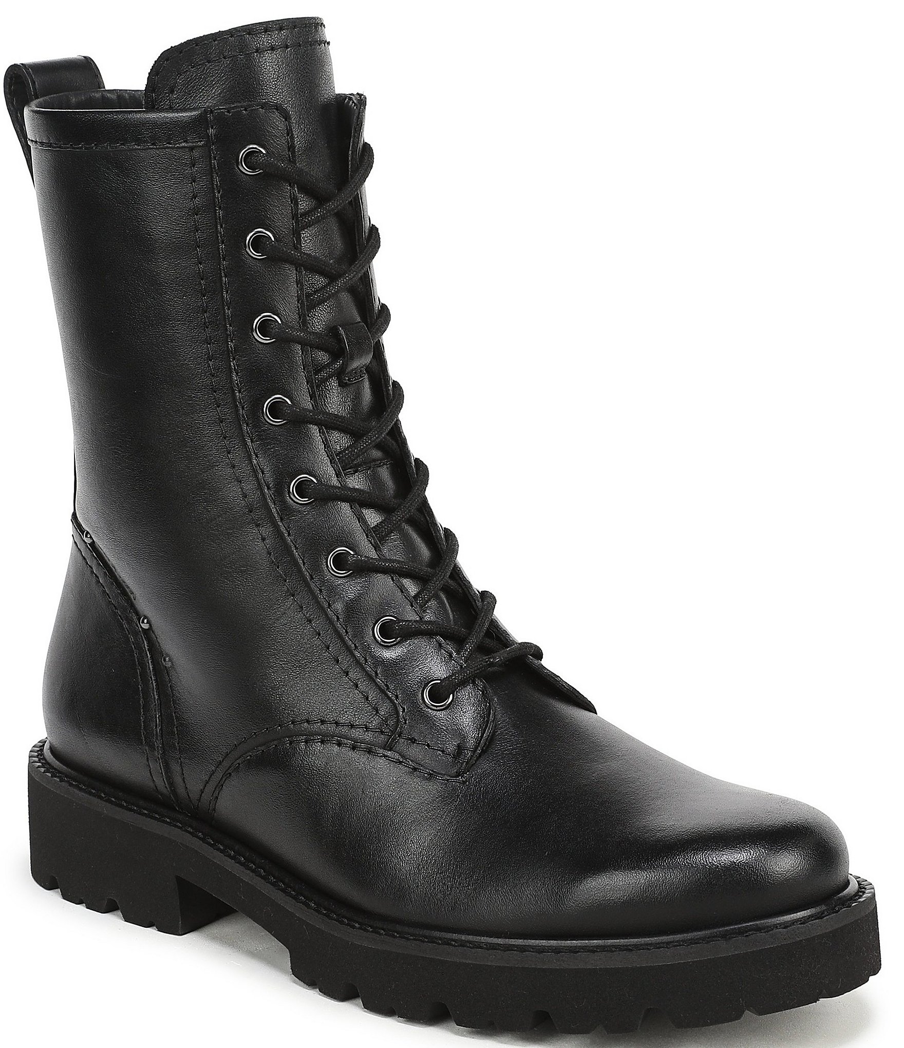 Franco Sarto Safira Leather Combat Boots