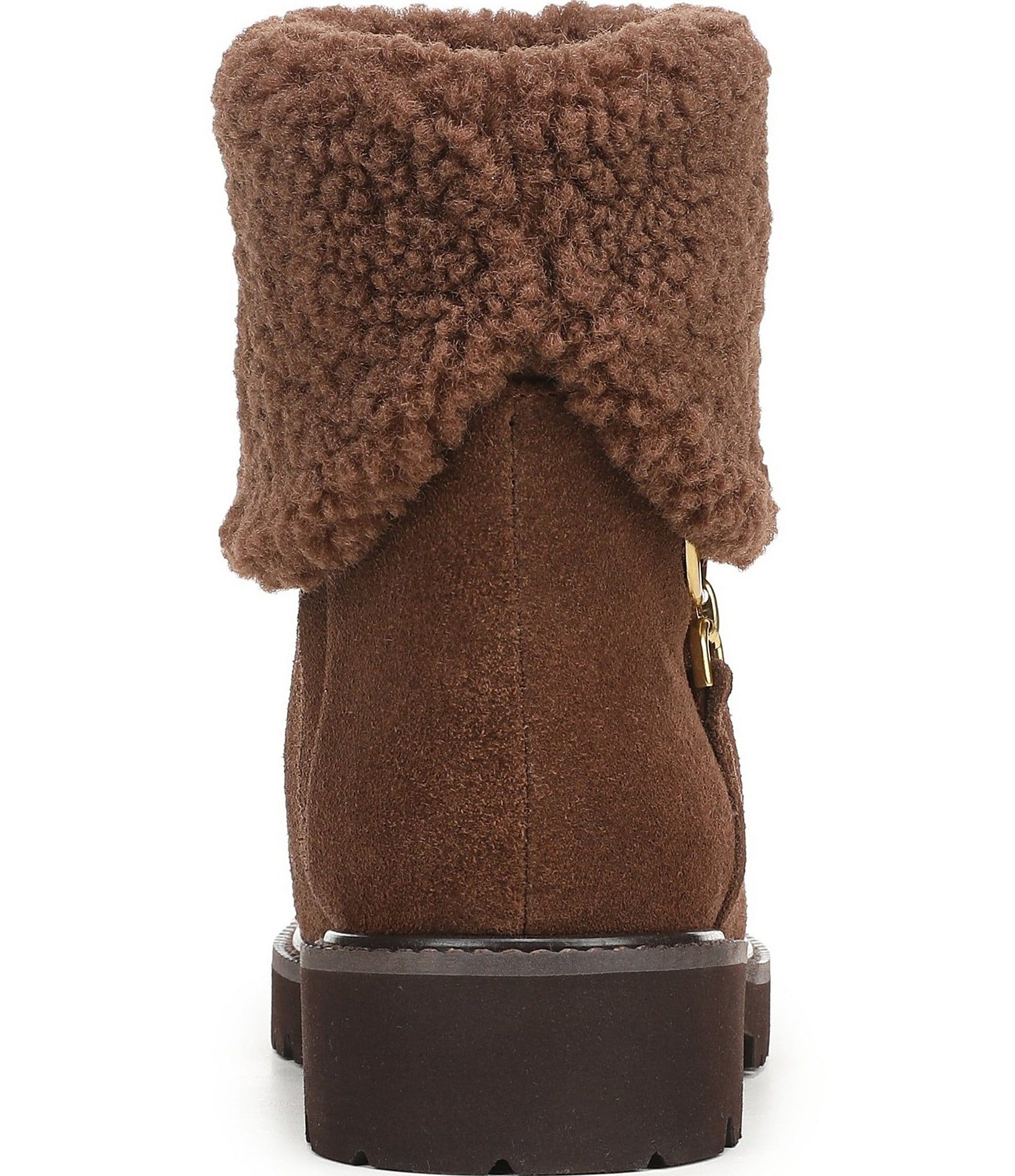 Franco Sarto Sahana Suede Sherpa Collar Booties