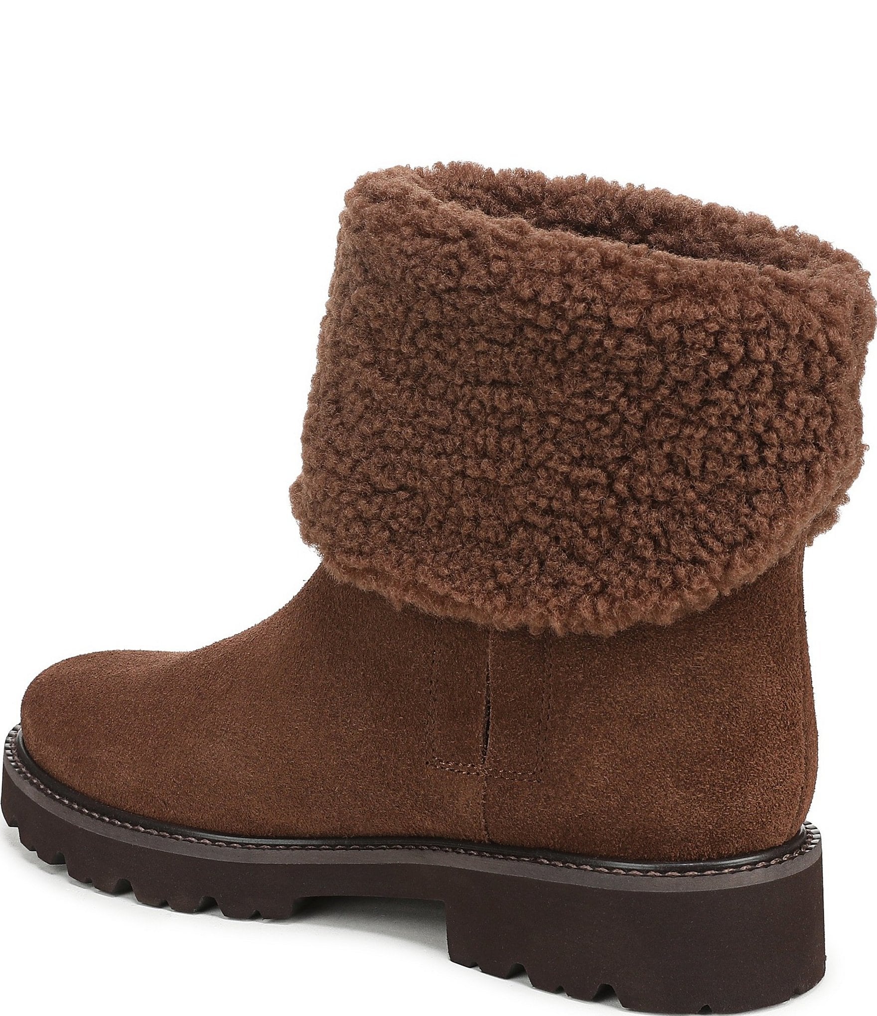 Franco Sarto Sahana Suede Sherpa Collar Booties