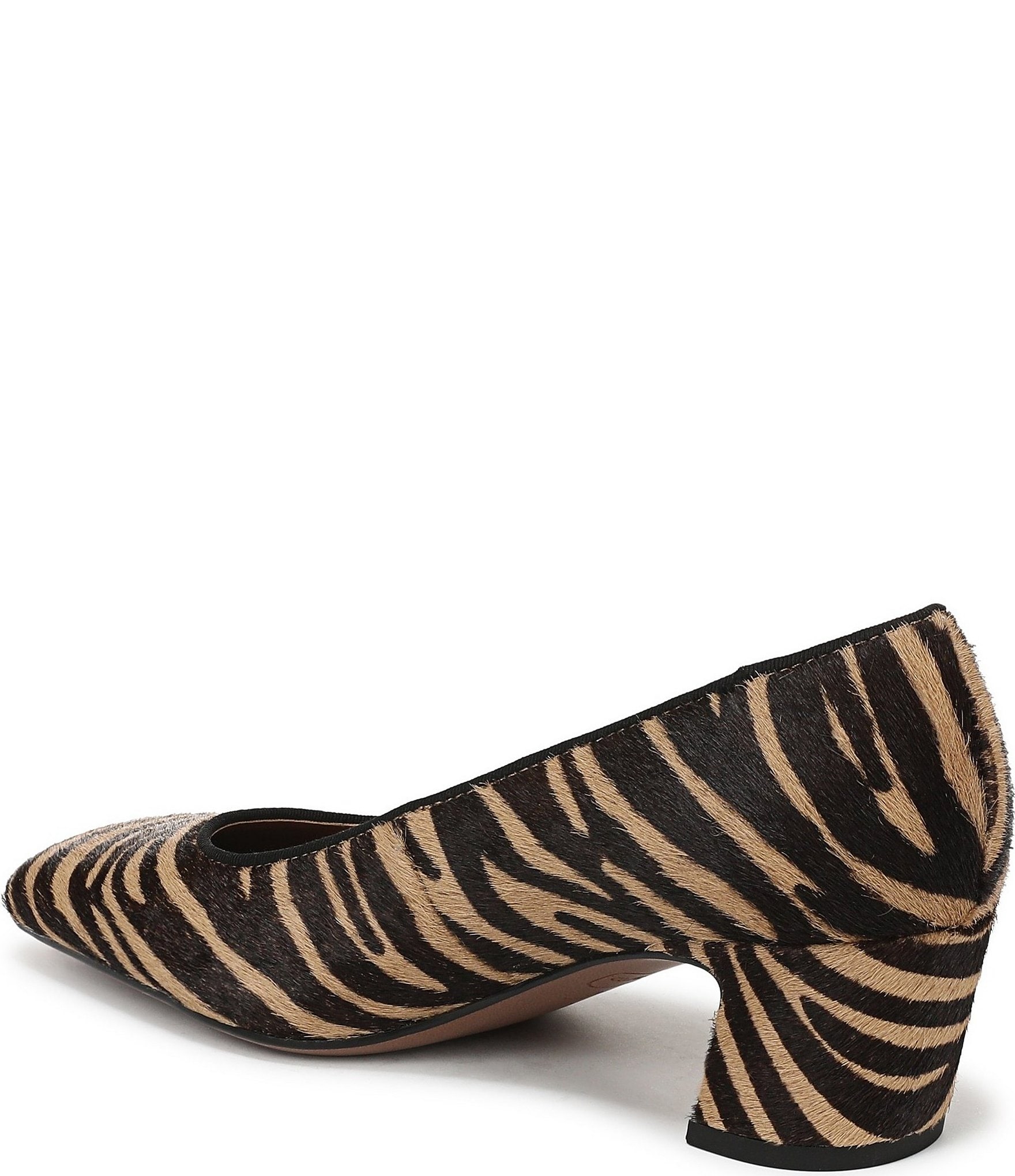 Franco Sarto Salino2 Zebra Print Square Toe Pumps